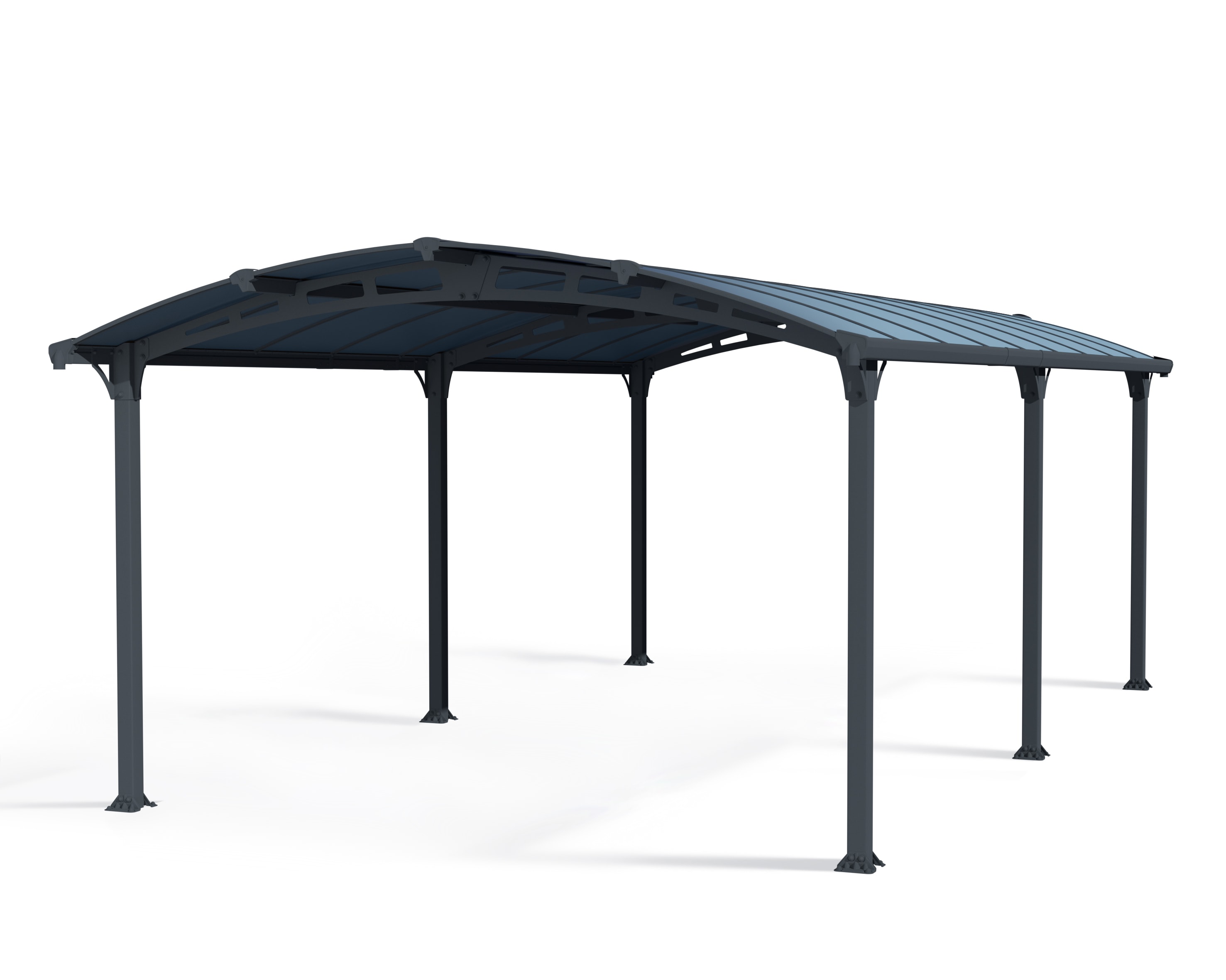 Canopia Arcadia Carport aus Aluminium 3,6 x 6,5 m grau - Bild 1
