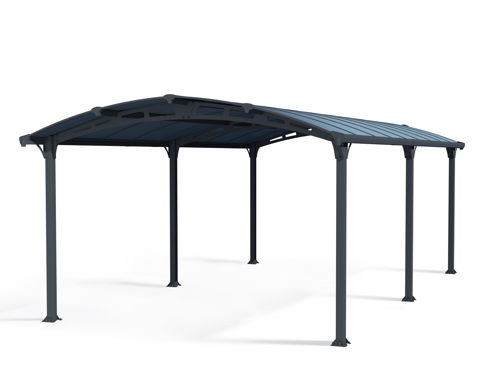 Canopia Arcadia Carport aus Aluminium 3,6 x 6,5 m grau | 07290108138641