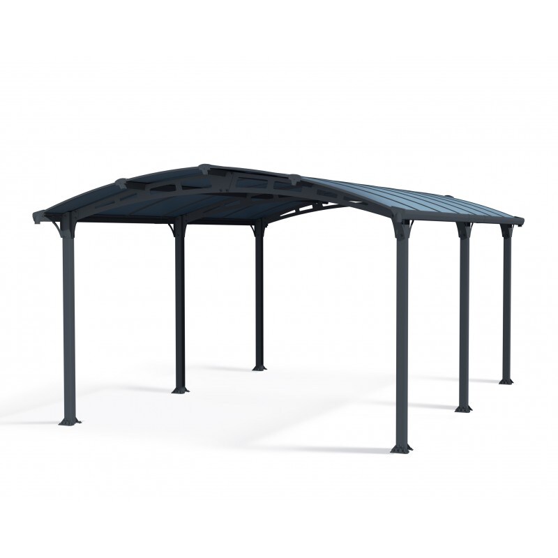 Canopia Arcadia Carport aus Aluminium 3,6 x 5 m grau - Bild 1