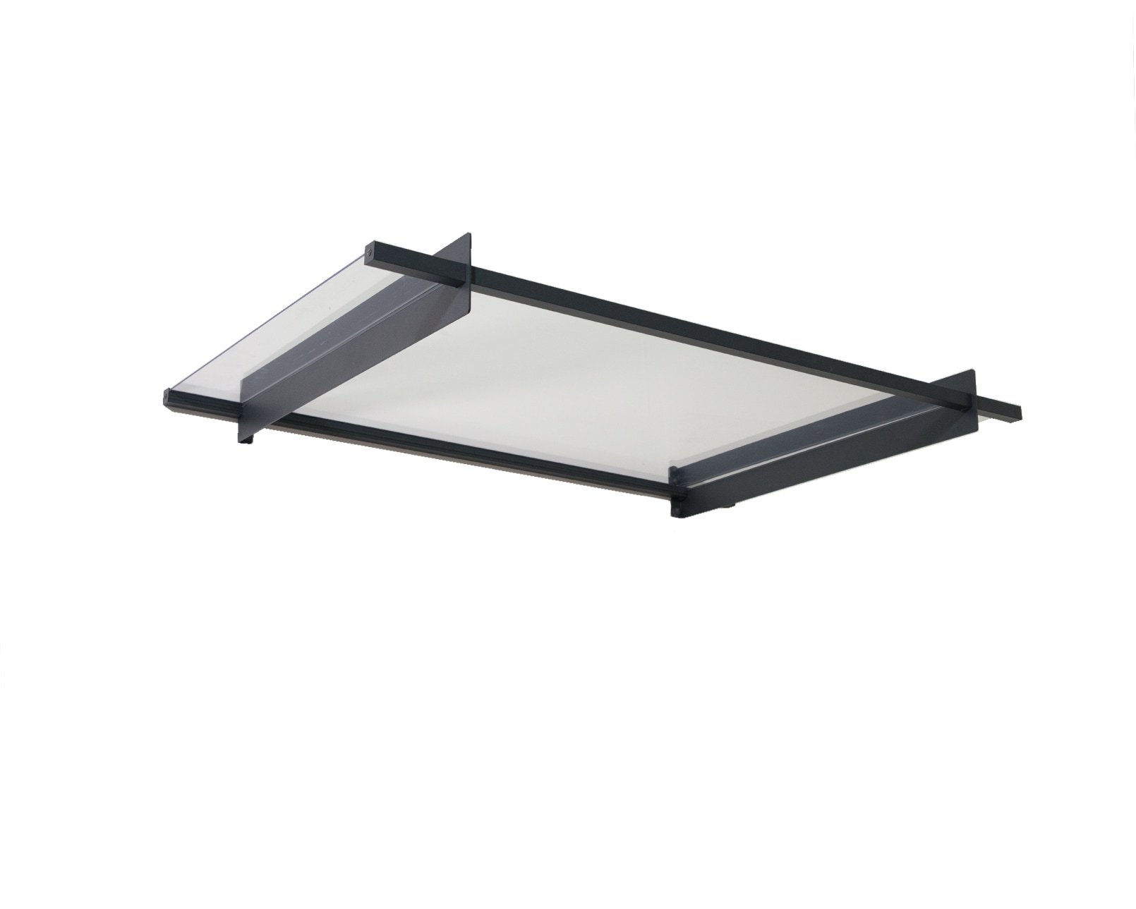 Palram - Canopia | Nancy 1.5x0.9 Vordach, anthrazit, klar - Bild 1