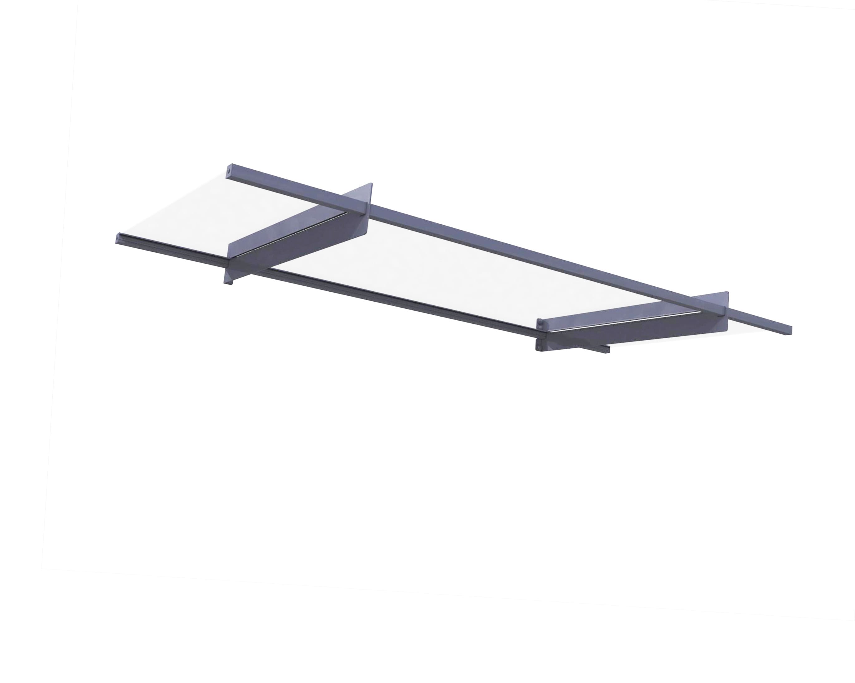 Palram - Canopia | Nancy 2.1x0.9 Vordach, anthrazit, klar - Bild 1