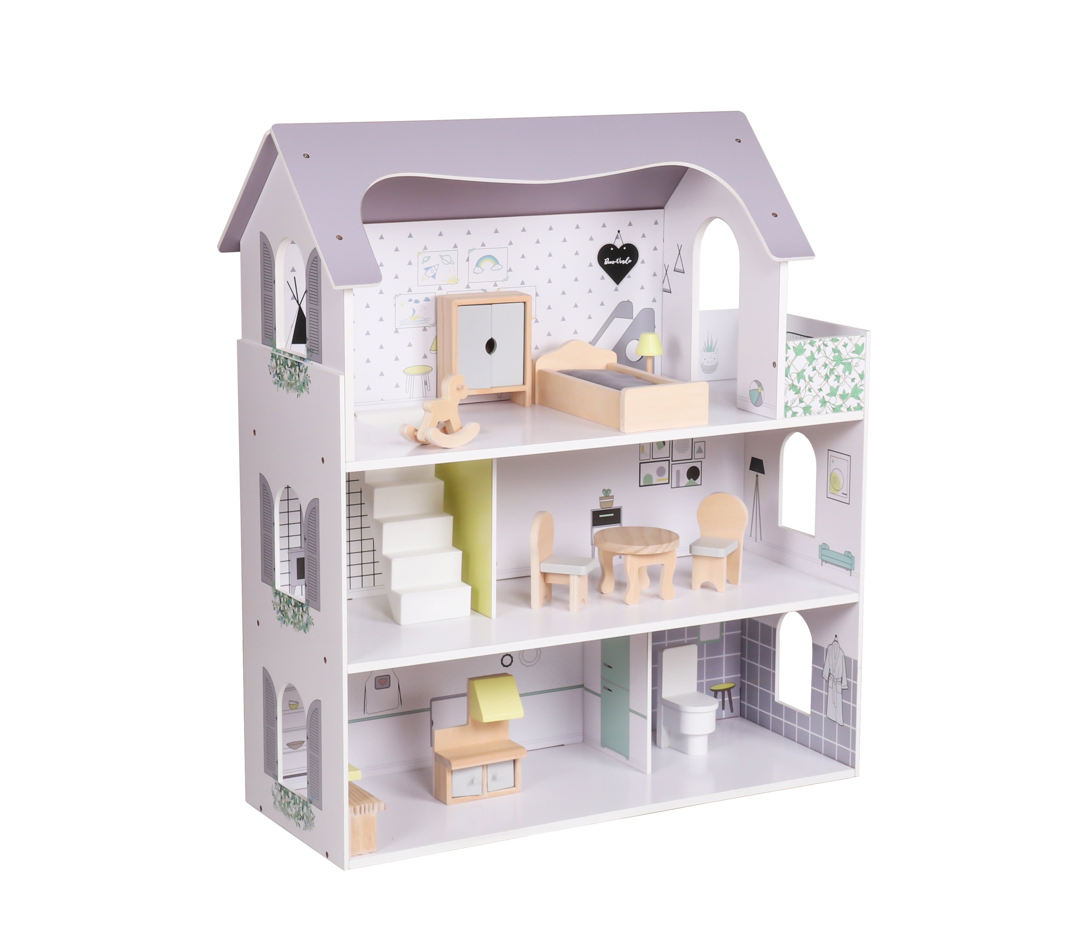 Coemo Puppenhaus Anna Villa m&ouml;bliert 3 Etagen - Bild 1