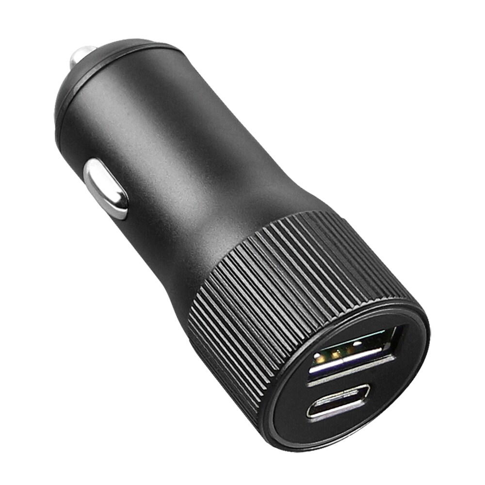 Fontastic Kfz-Ladeadapter Dual Port Alo 30Watt grau - Bild 1