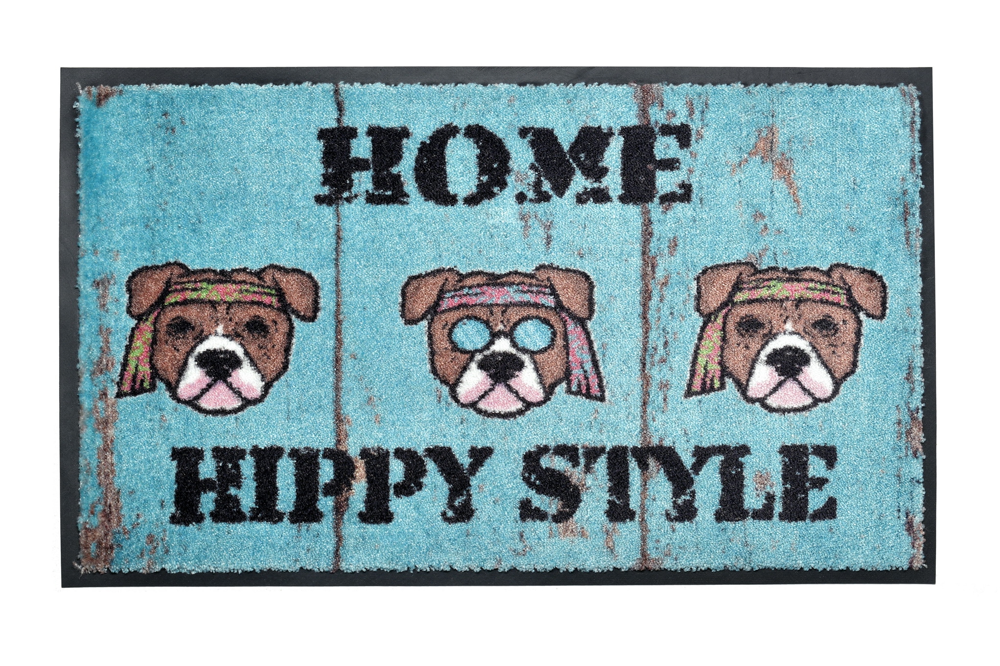 acerto Premium Fu&szlig;matte Schmutzfangmatte HIPPY DOG 45x75cm - Bild 1