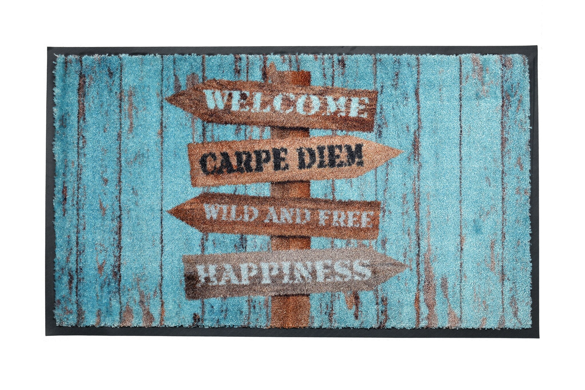 acerto Premium Fu&szlig;matte Schmutzfangmatte HIPPY SIGN 45x75cm - Bild 1