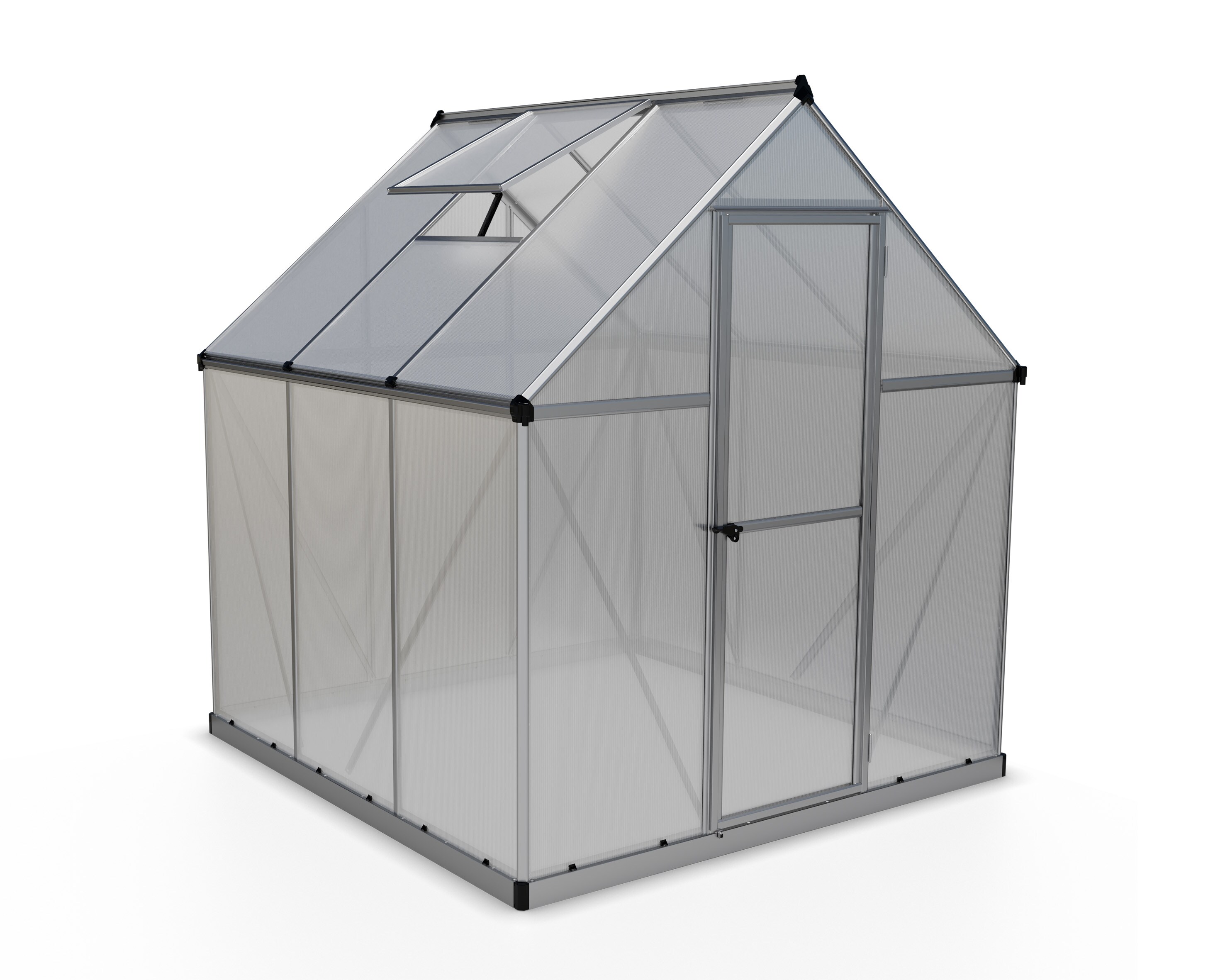Palram - Canopia | Mythos 1.9x1.9 Gew&auml;chshaus, silber, Stegplatten - Bild 1