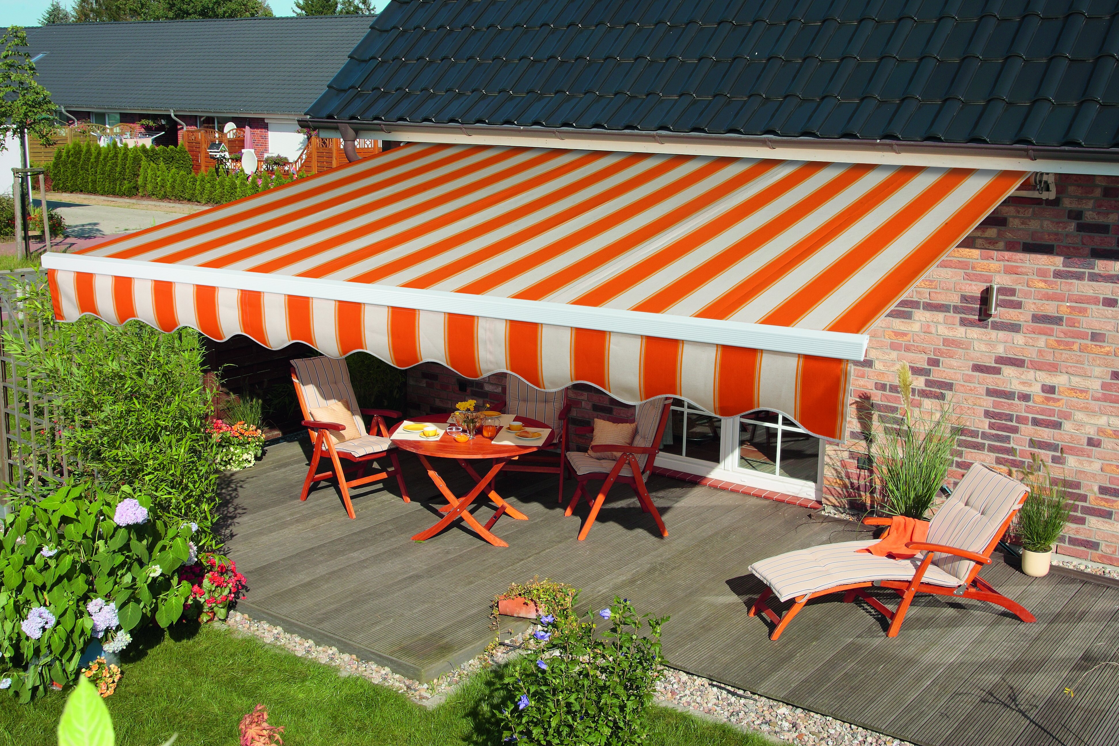 Spettmann Gelenkarmmarkise BASIS weiss 400x300 cm - Bild 1