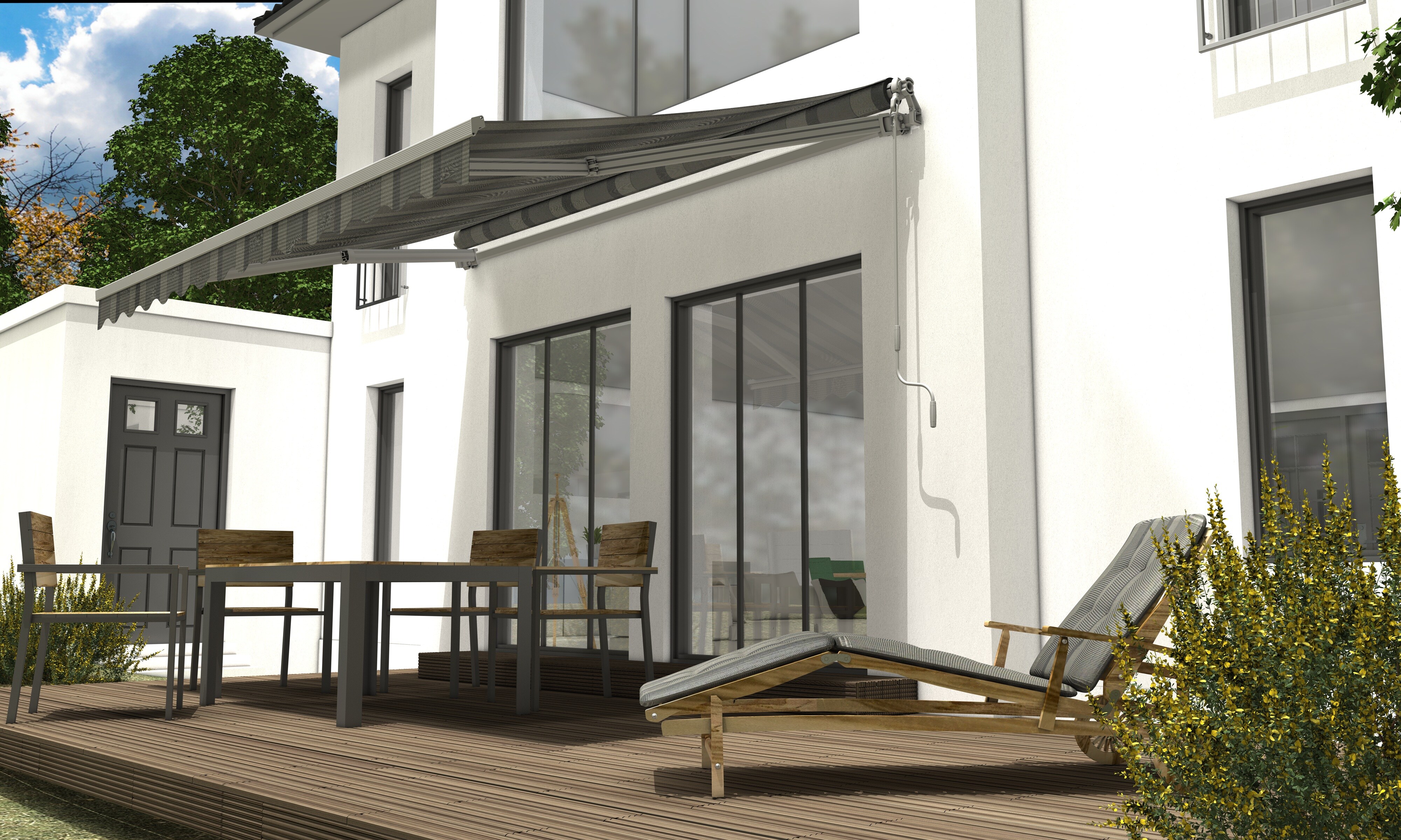 Spettmann Gelenkarmmarkise BASIS basaltgrau 400x300 cm - Bild 1