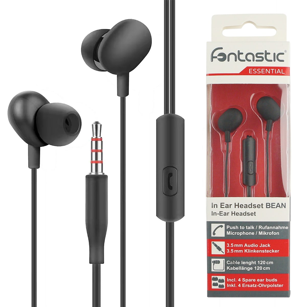 Fontastic In-Ear Headset "Beans" schwarz - Bild 1