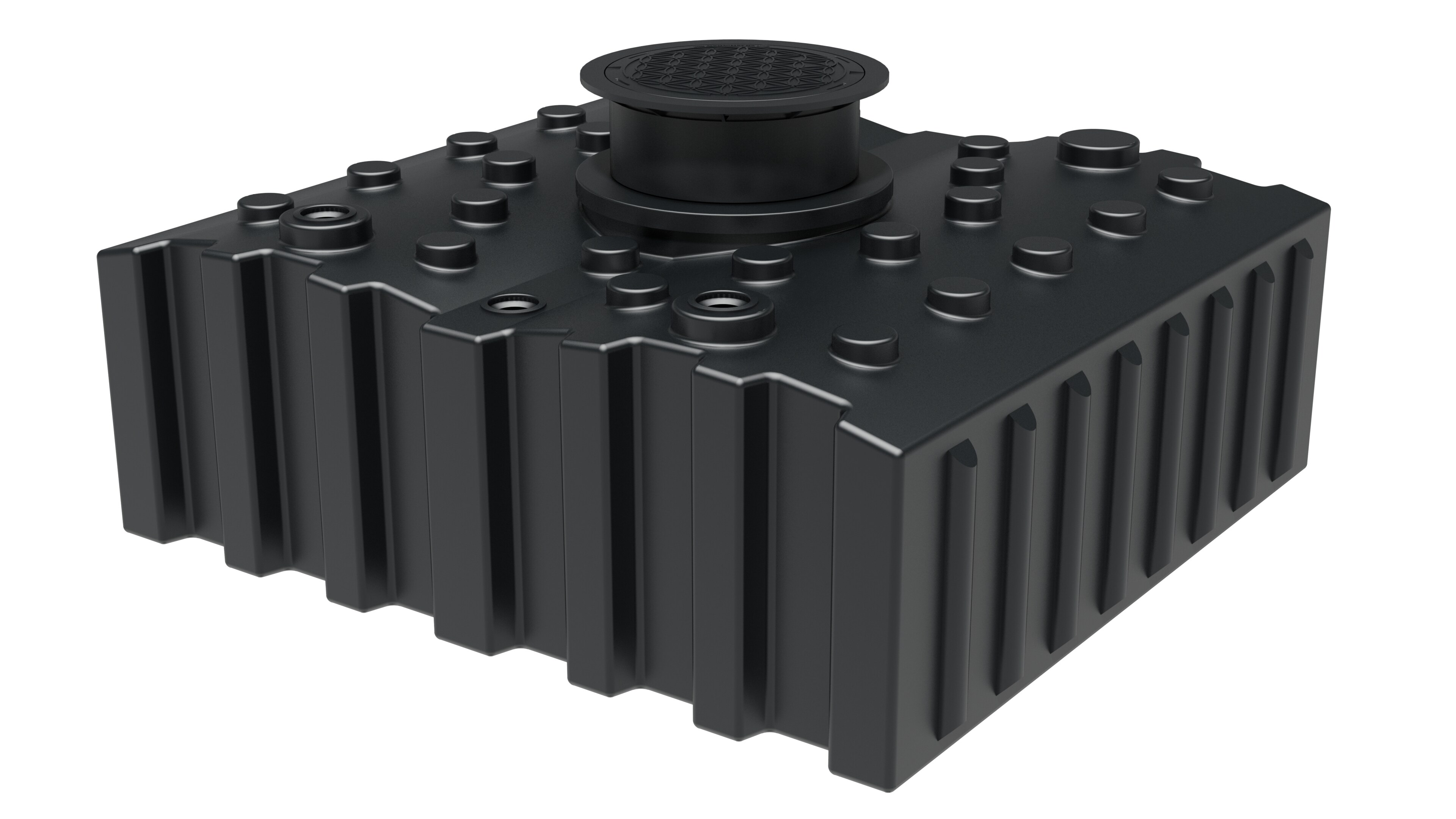 GreenLife Regenwasser-Flachtank 4.000 l mit Ausgleichsdom und begehbarer Abdeckung - Bild 1