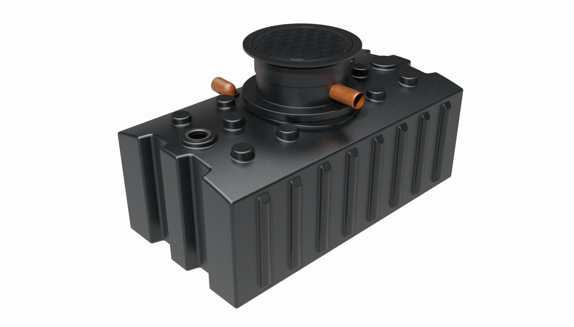 GreenLife Regenwasser-Flachtank 2.000 l mit Biovitor Abwassertank Bodentank - Bild 1