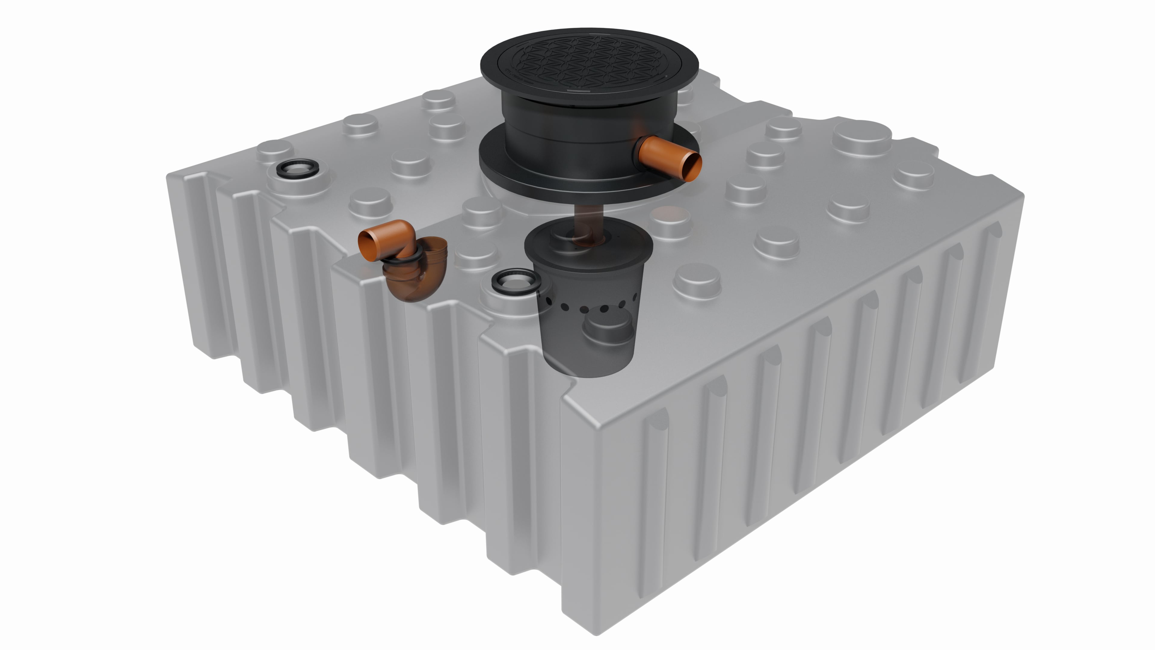 GreenLife Regenwasser-Flachtank 4.000 l mit Biovitor - Bild 1