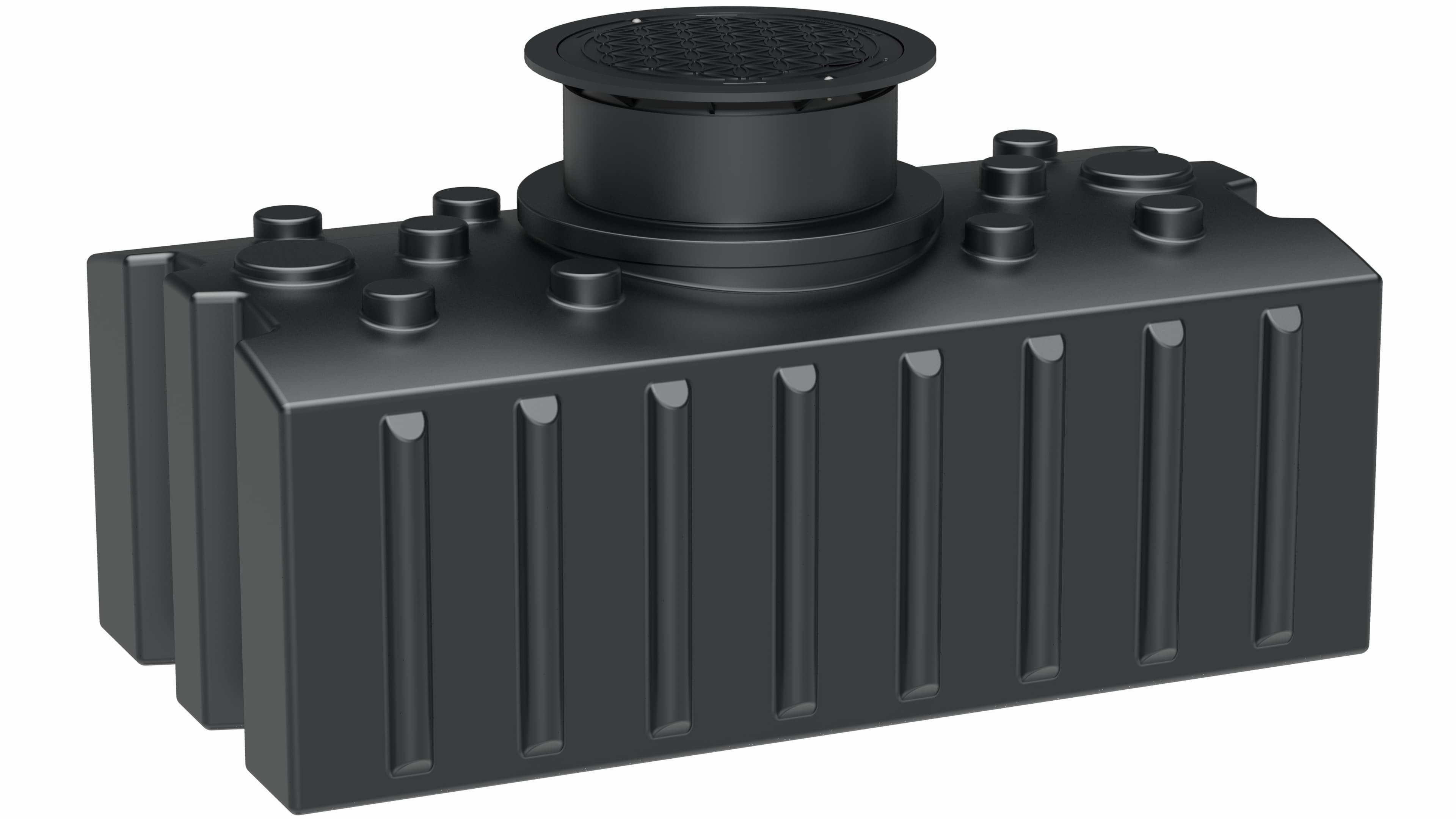 GreenLife Regenwasser-Flachtank 2.000 l mit Ausgleichsdom und begehbarer Abdeckung - Bild 1