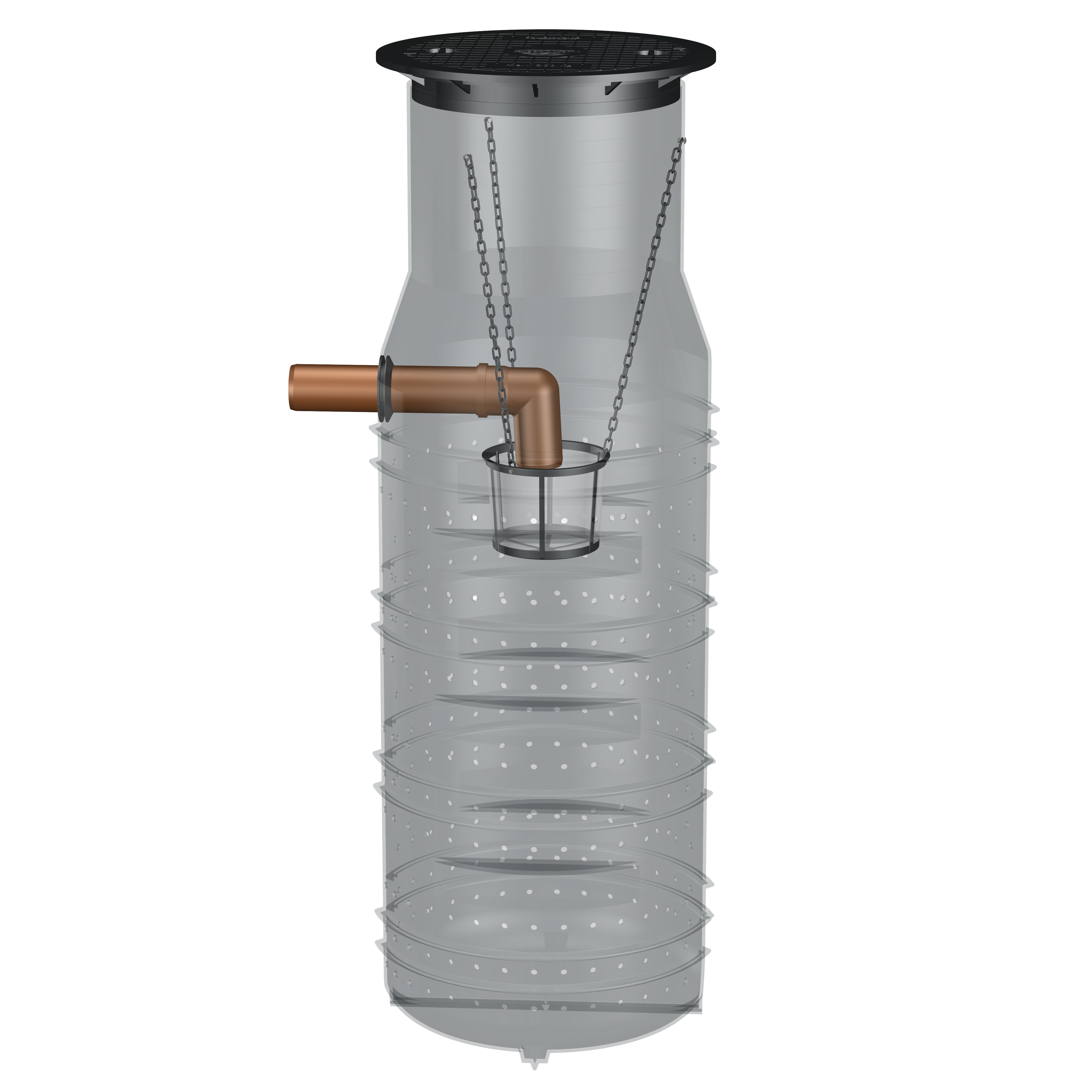 GreenLife Sickerschacht 950 l Gartenentw&auml;sserung Regenwassertank mit Sieb - Bild 1