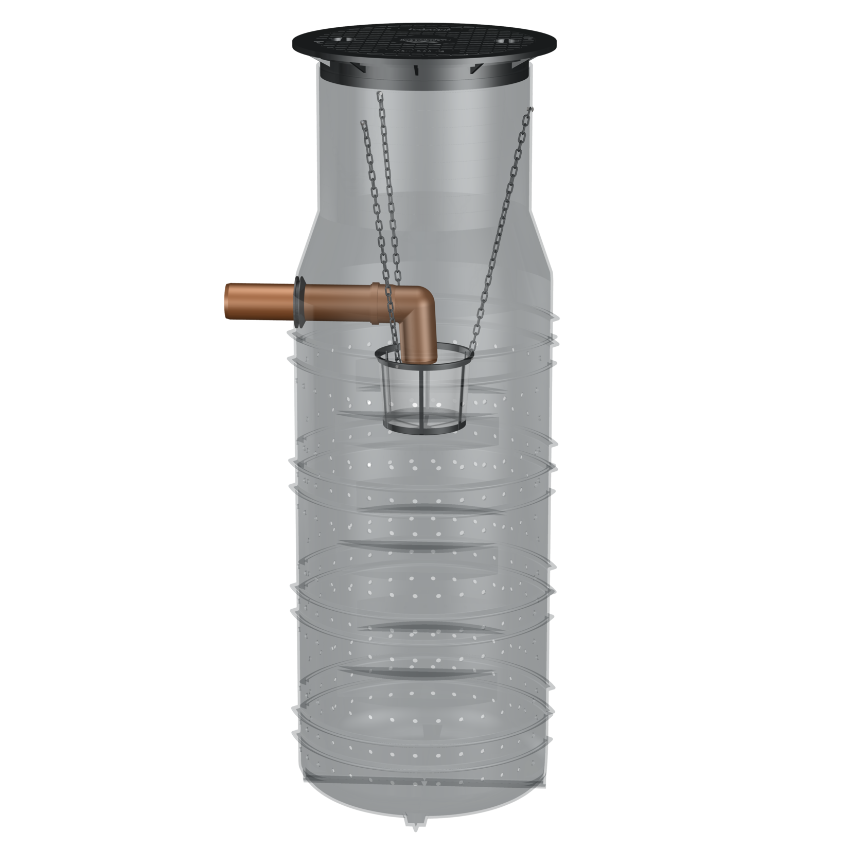 GreenLife Sickerschacht 950 l Gartenentwässerung Regenwassertank mit Sieb | 04400008116813