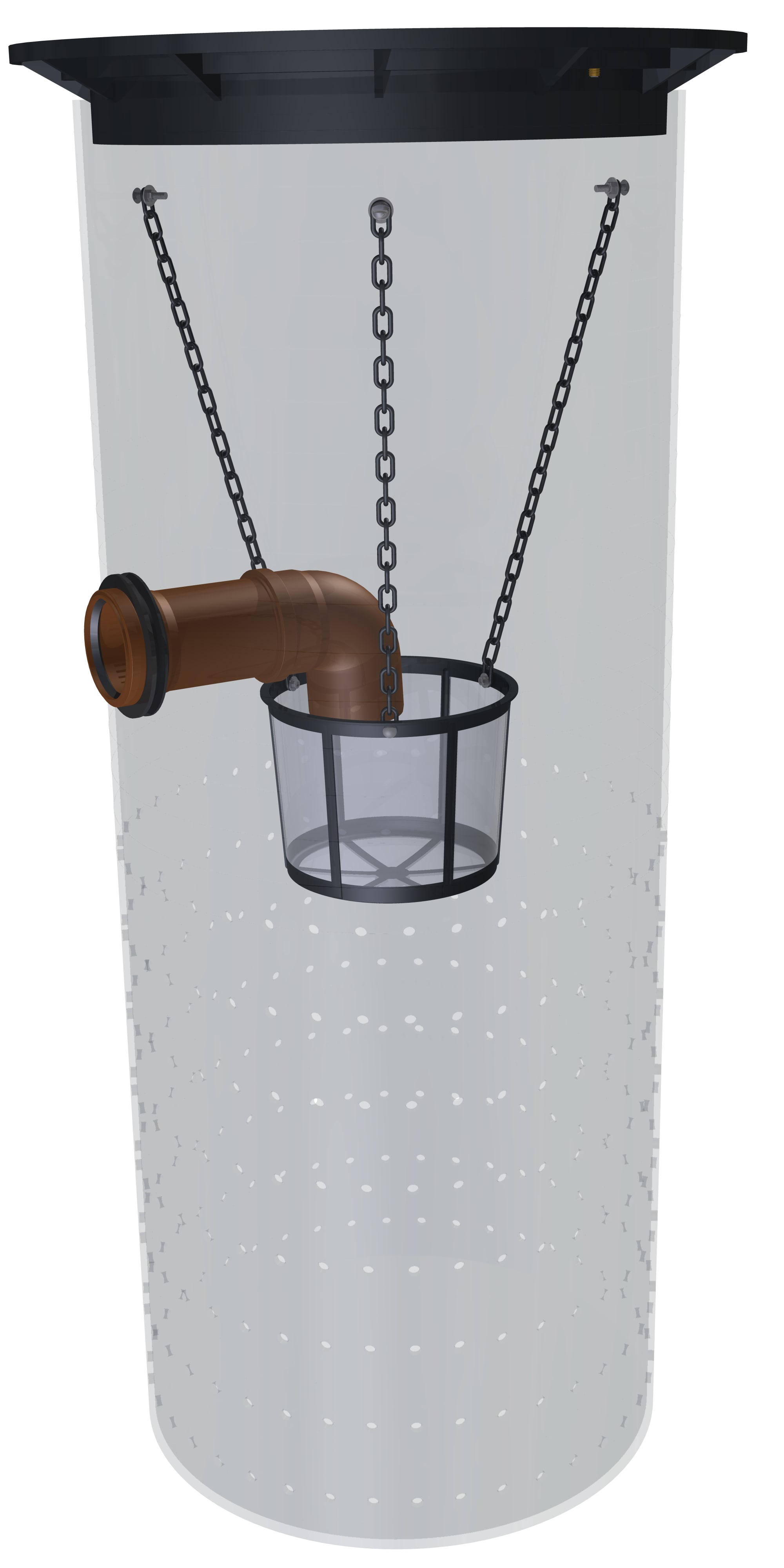 GreenLife Sickerschacht 500 l Gartenentw&auml;sserung Regenwassertank mit Sieb - Bild 1