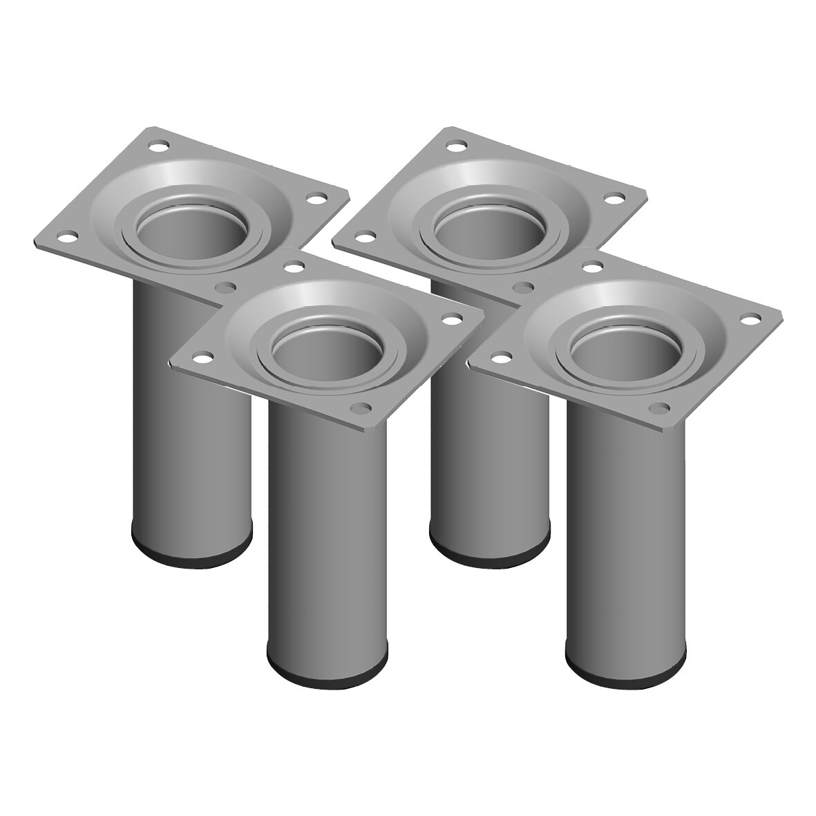 Element System M&ouml;belf&uuml;&szlig;e 4er-Set BURGUND Tischbeine Tischgestell &Oslash;30 Aluminium - Bild 1