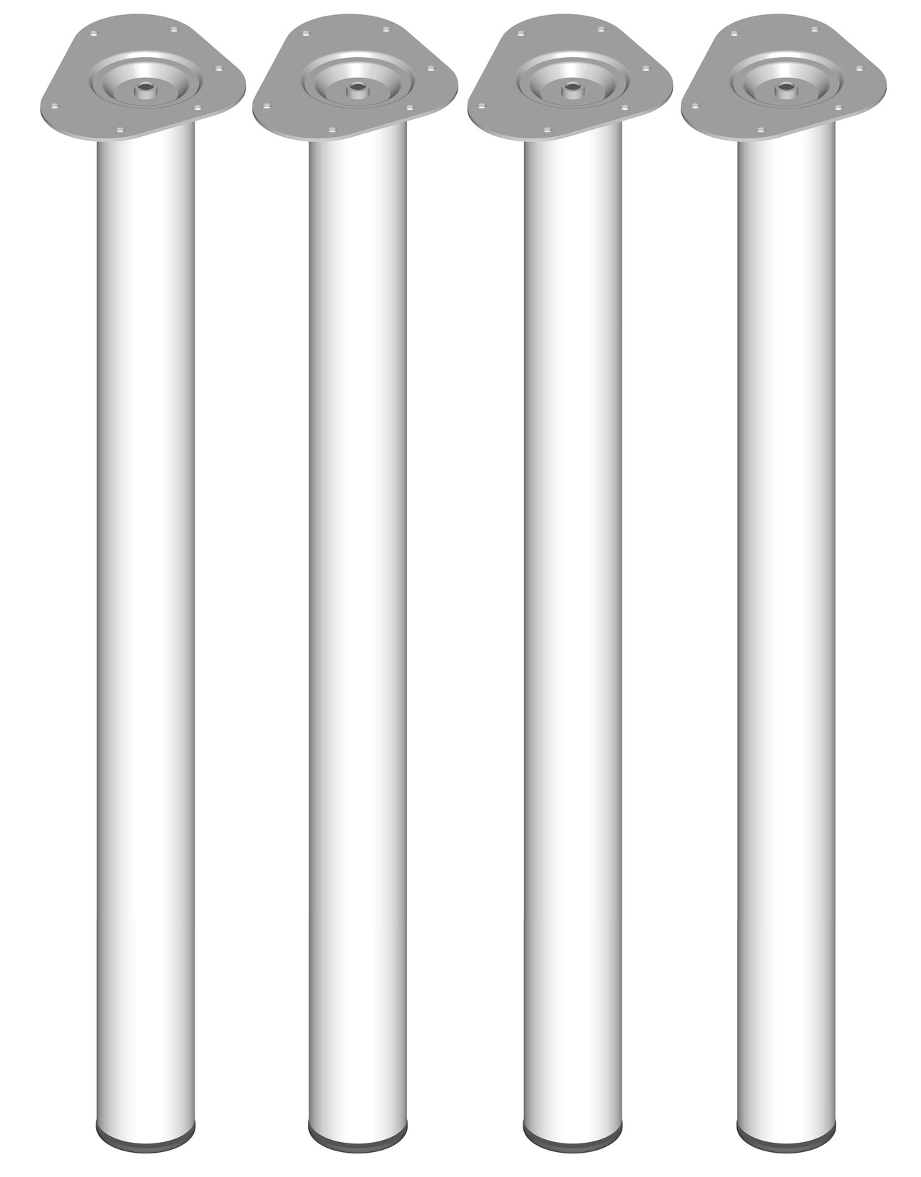 Element System Tischbeine 4er-Set TOSKANA Tischbeine Tischgestell Ø60 weiß L700mm | 04006676036653