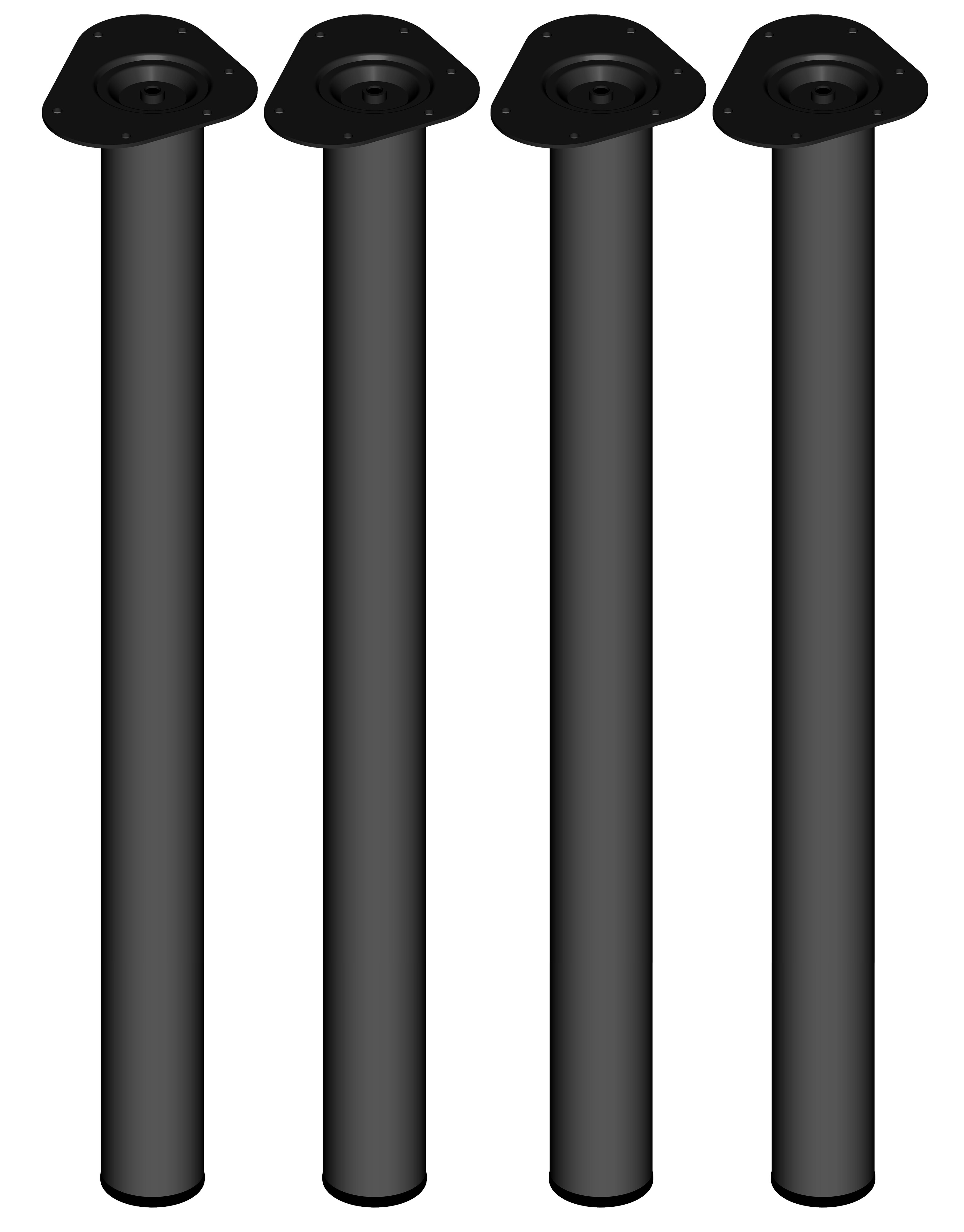 Element System Tischbeine 4er-Set TOSKANA Tischbeine Tischgestell &Oslash;60 schwarz L800mm - Bild 1
