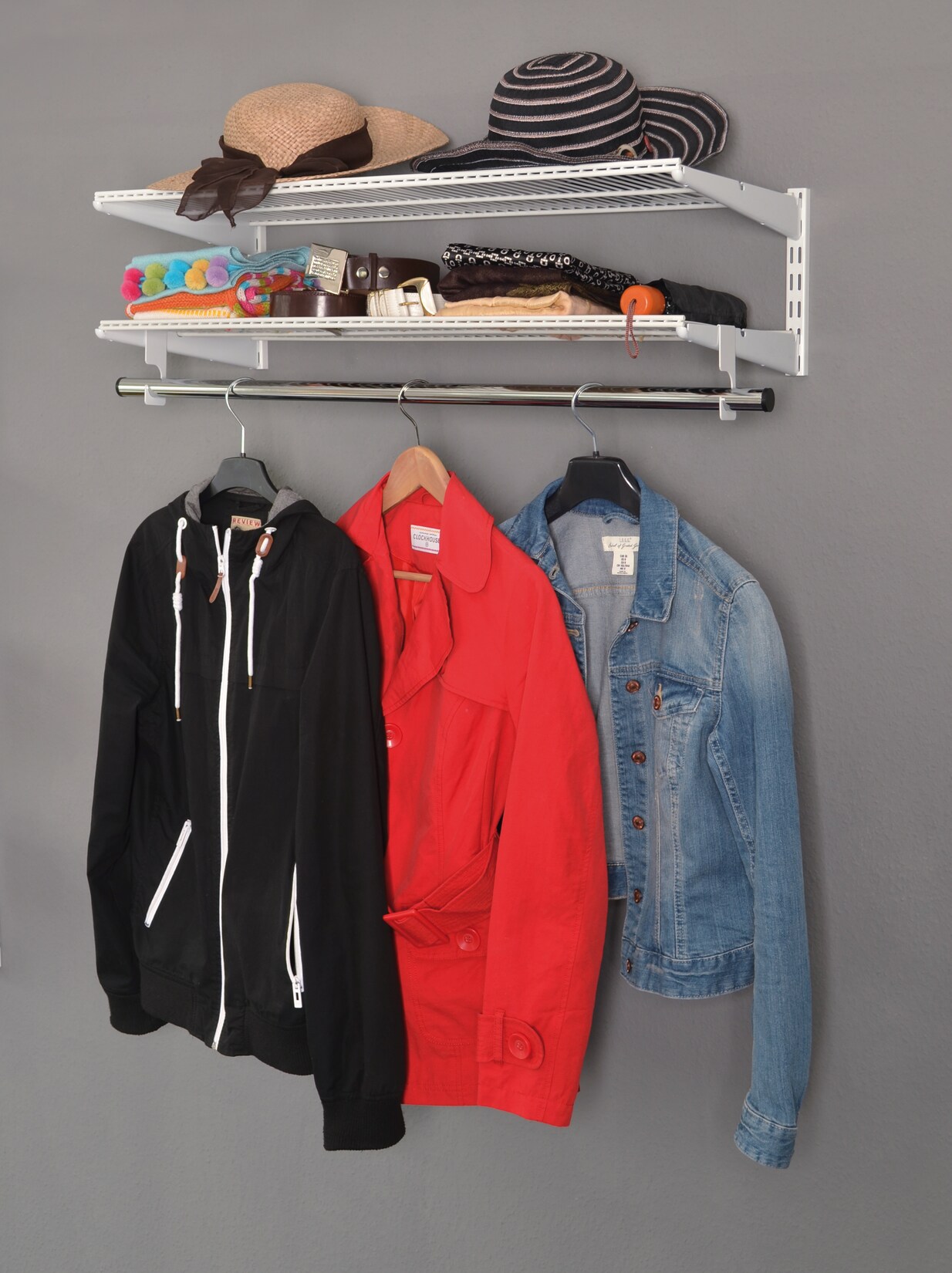 Element System Regal-Set Wardrobe Garderobe Jackenständer Kleiderhaken weiß | 04006676124121