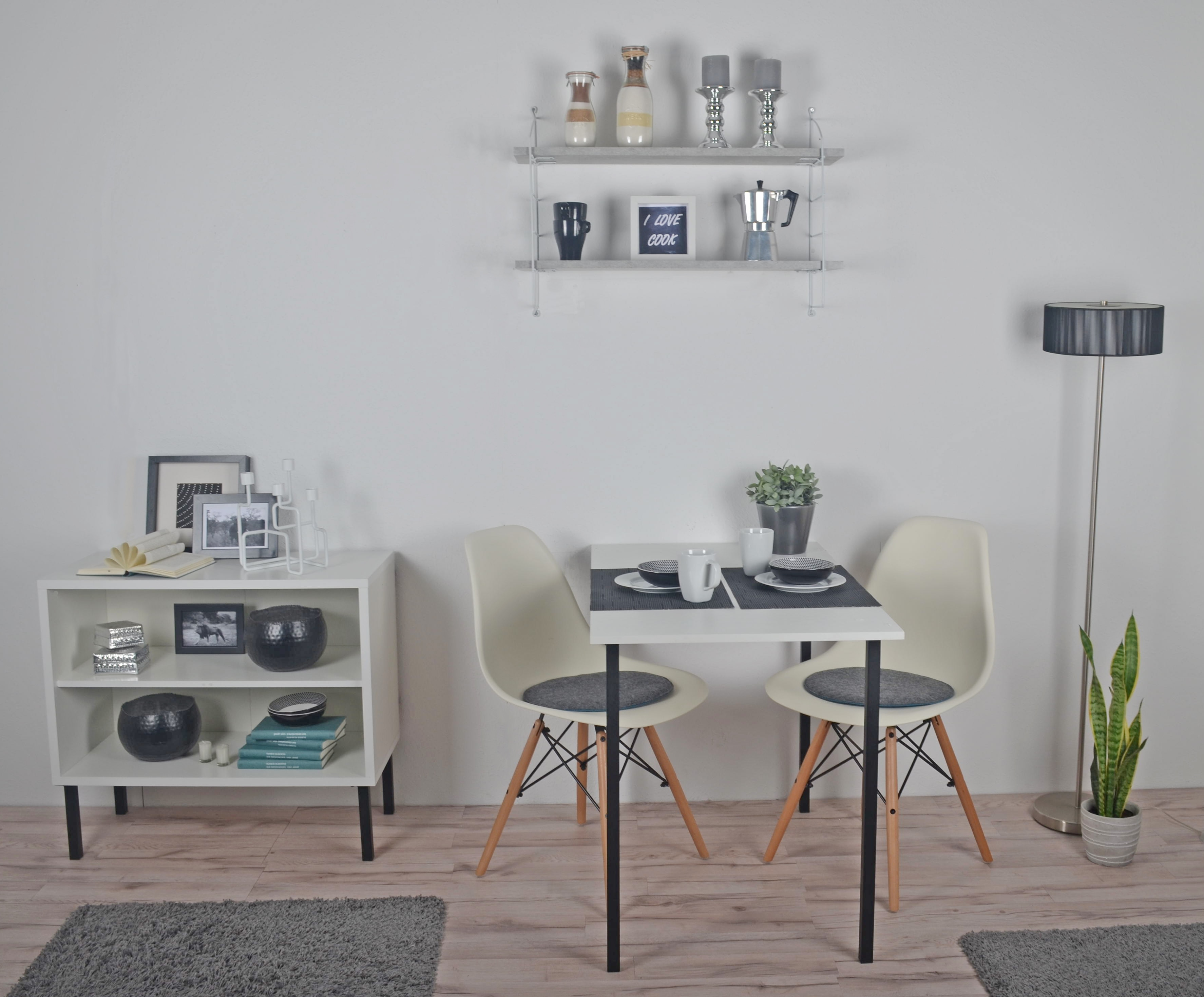 Element System Tischbeine 4er-Set Tischbeine Tischgestell &Oslash;30 matt-schwarz - Bild 1