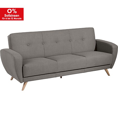 Max Winzer Jerry Sofa 3-Sitzer mit Bettfunktion grau - Bild 1