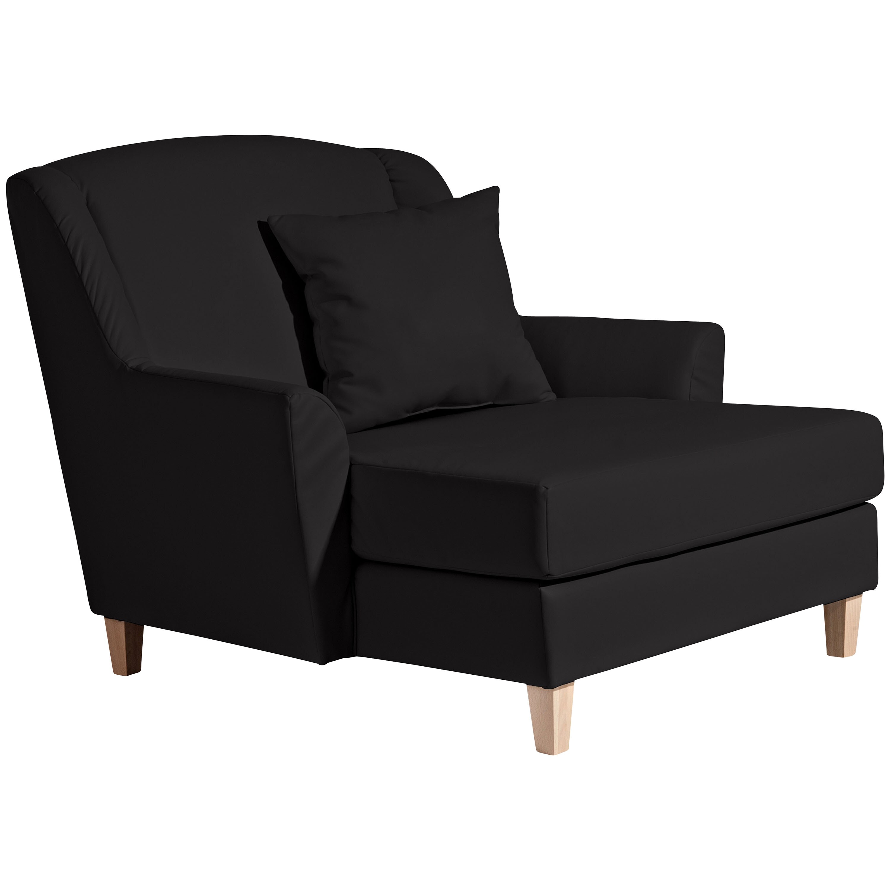 Max Winzer Judith Big-Sessel inkl. 1x Zierkissen 55x55cm schwarz - Bild 1