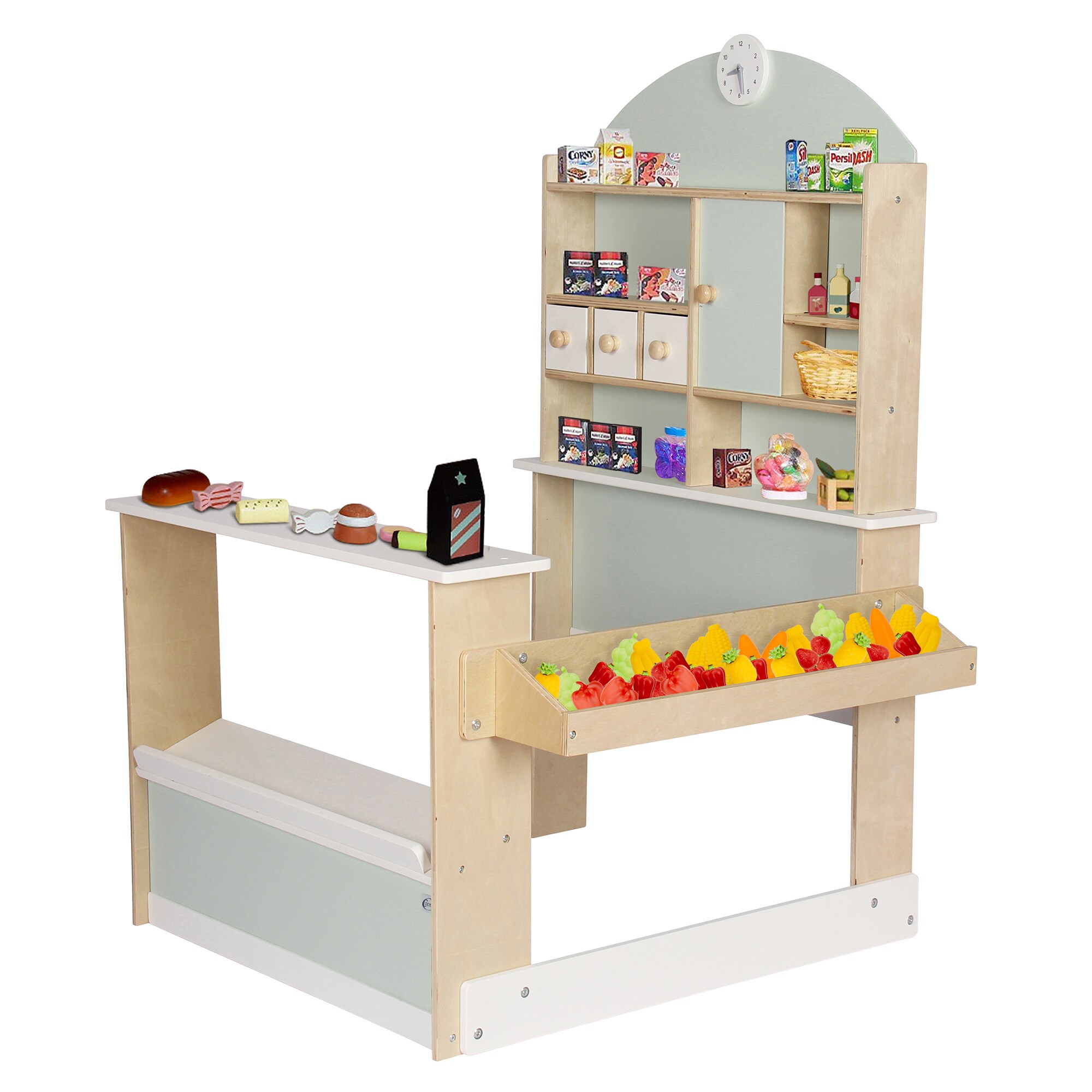 Coemo Kaufladen Lilly mintgr&uuml;n/wei&szlig; - Bild 1