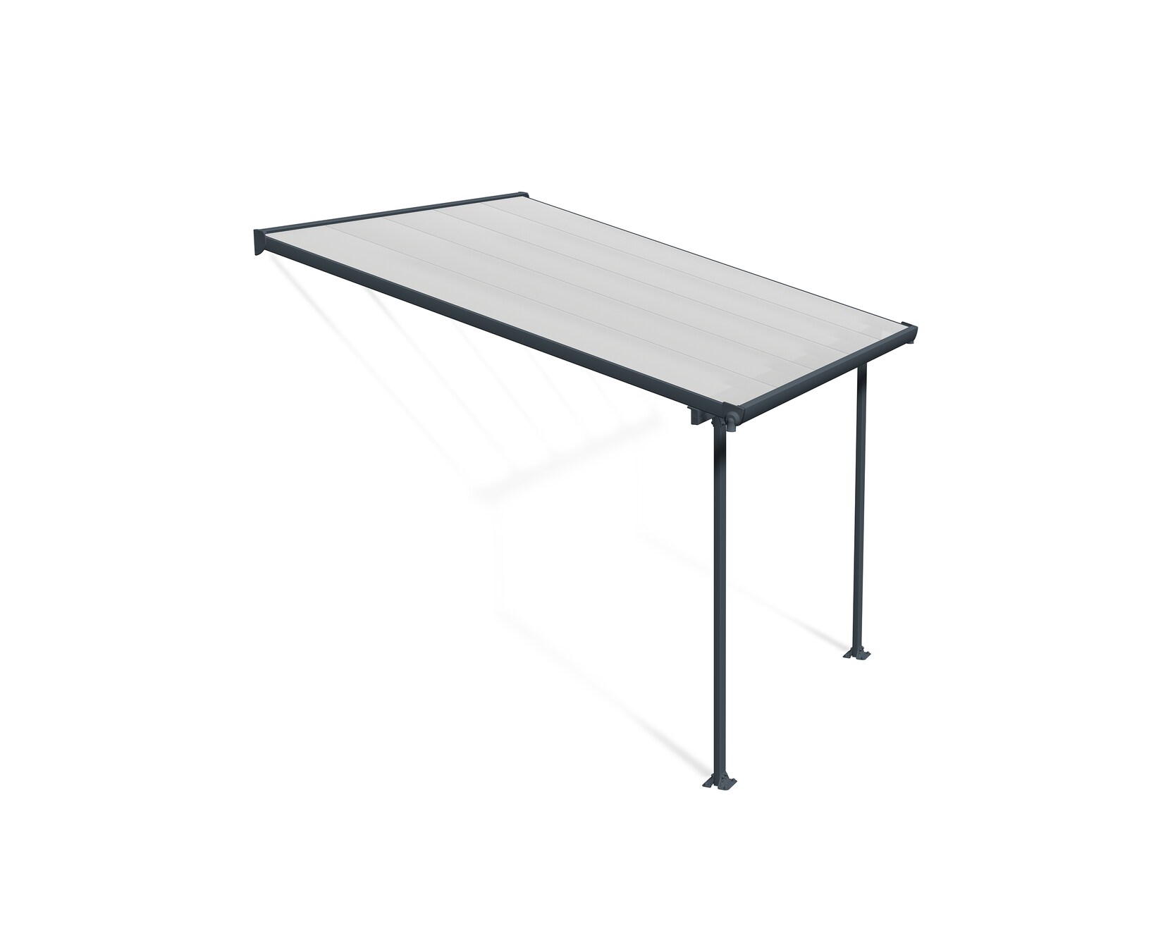Palram Canopia Feria Terrassenüberdachung anthrazit 307x295x260-305 in cm (LxBxH)
