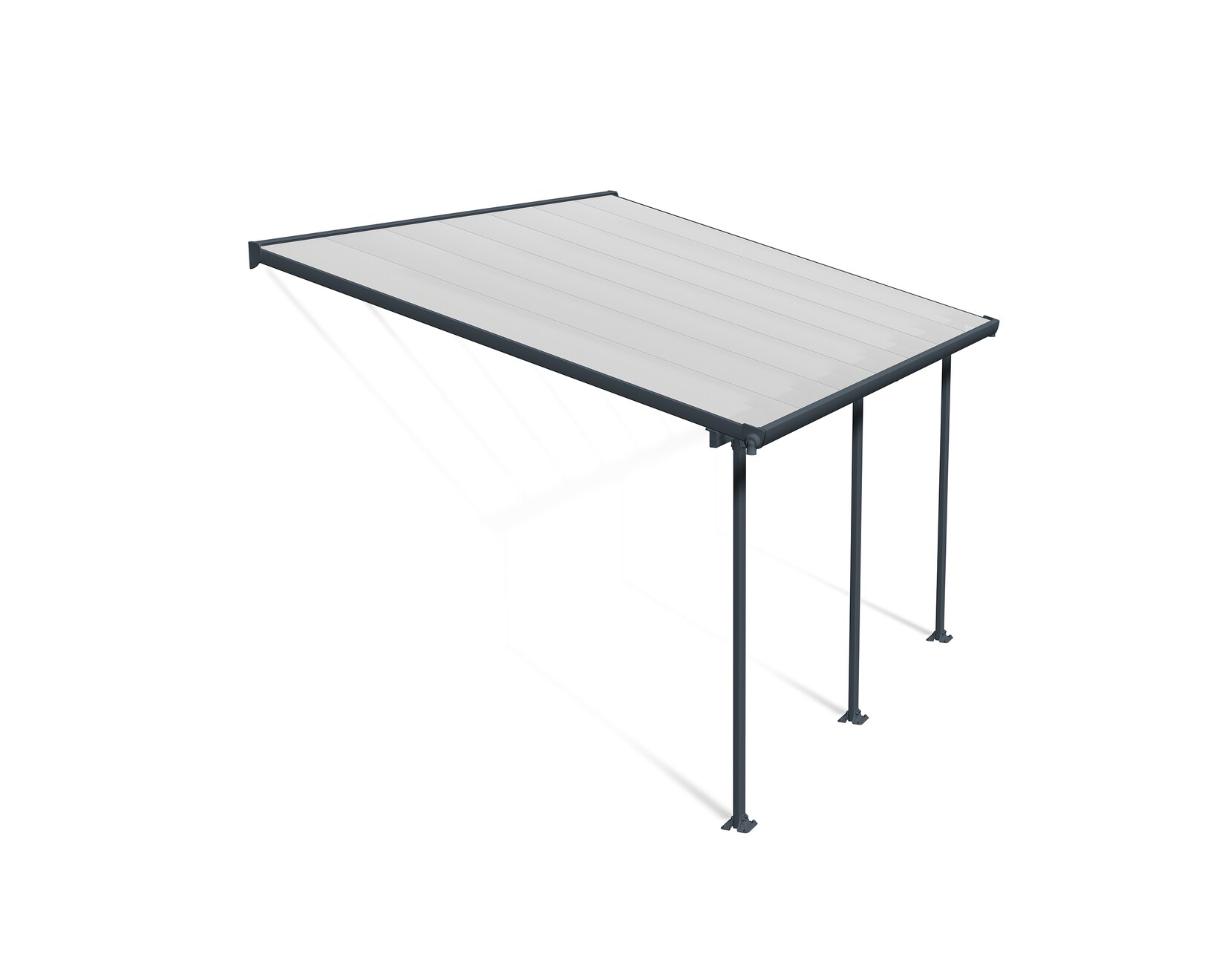 Palram Canopia Feria Terrassenüberdachung anthrazit 425x295x260-305 cm (LxBxH)
