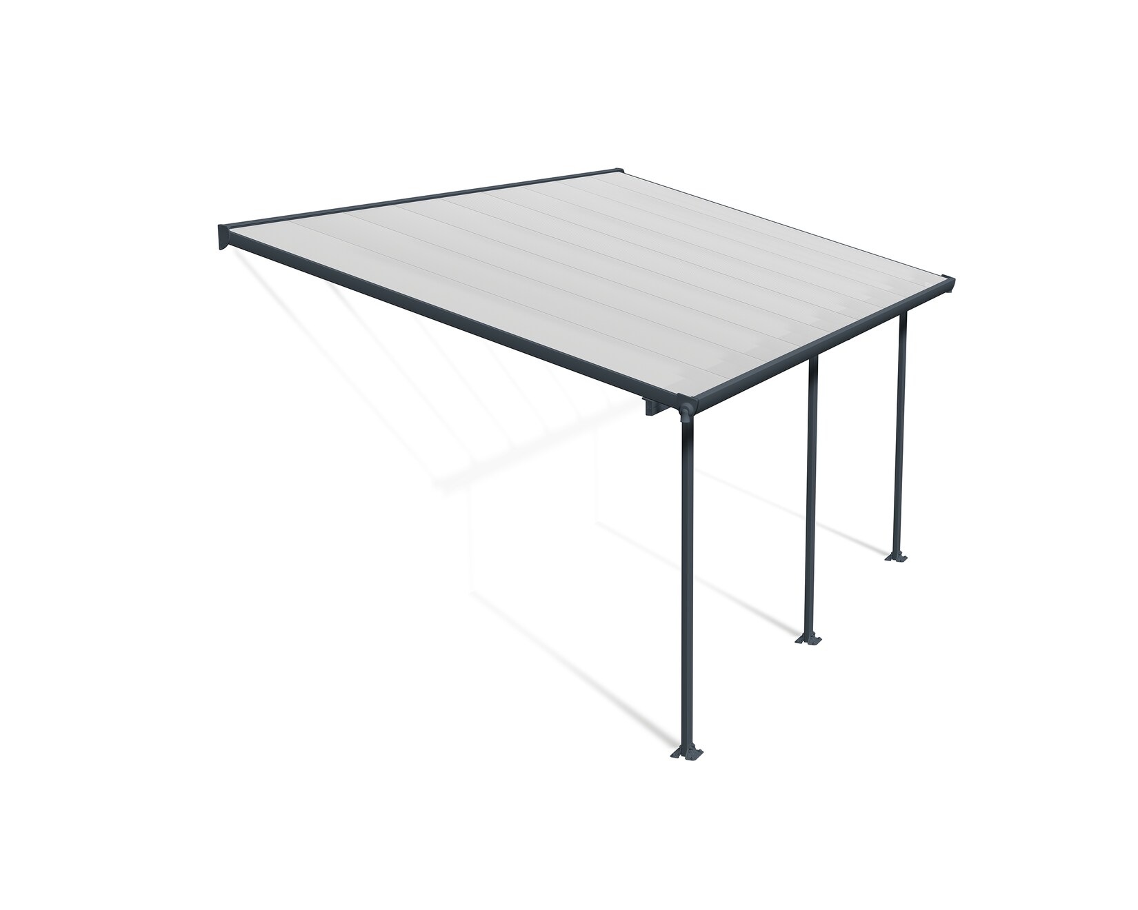 Palram Canopia Feria Terrassenüberdachung anthrazit 546x295x260-305 in cm (LxBxH)