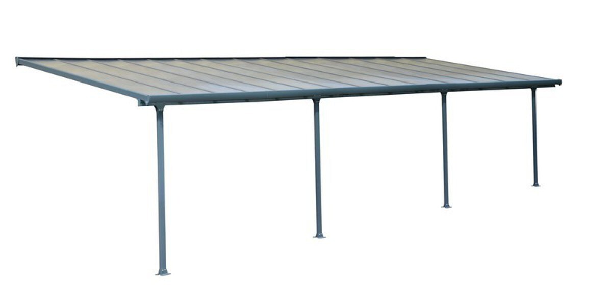 Palram Canopia Feria Terrassen&uuml;berdachung anthrazit 850x295x260-305 in cm (LxBxH) - Bild 1