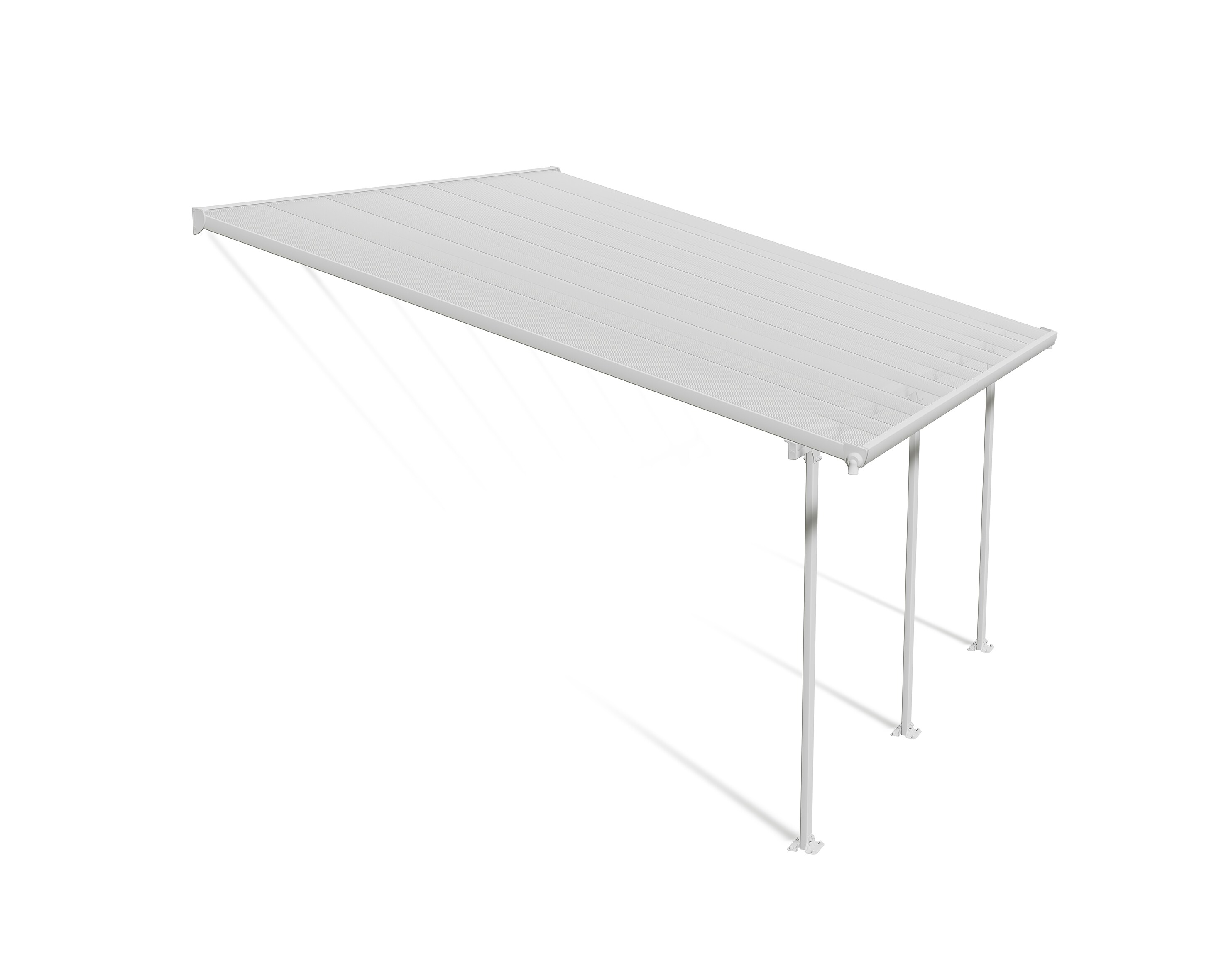 Palram Canopia Feria Terrassen&uuml;berdachung wei&szlig; 425x387x260-305 in cm (LxBxH) - Bild 1