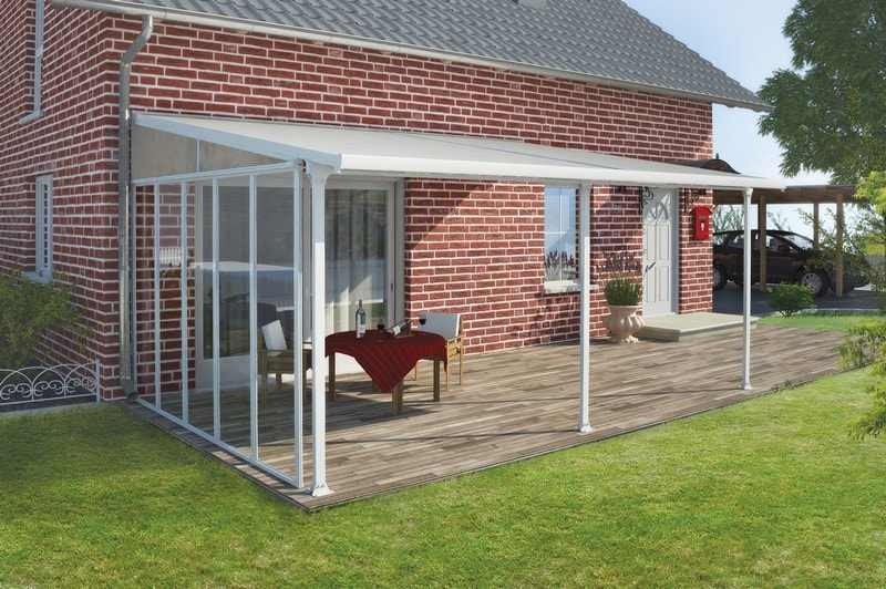 Palram FERIA SIDE WALL 4 WHITE L x B x H ca. 330 x 3,4 x 260-305 cm - Bild 1