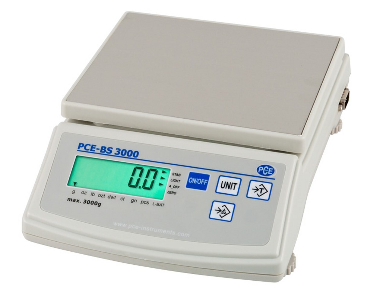 PCE Instruments PCE-BS 3000 hochgenaue kalibrierfähige Präzisionswaage | 04250348700575