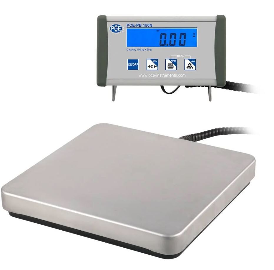 PCE Instruments PCE-PB 150N Plattformwaage max. 150 kg  LC-Display  USB bidirektional  PEAK Funktion  Füllstands Control | 04250348711410