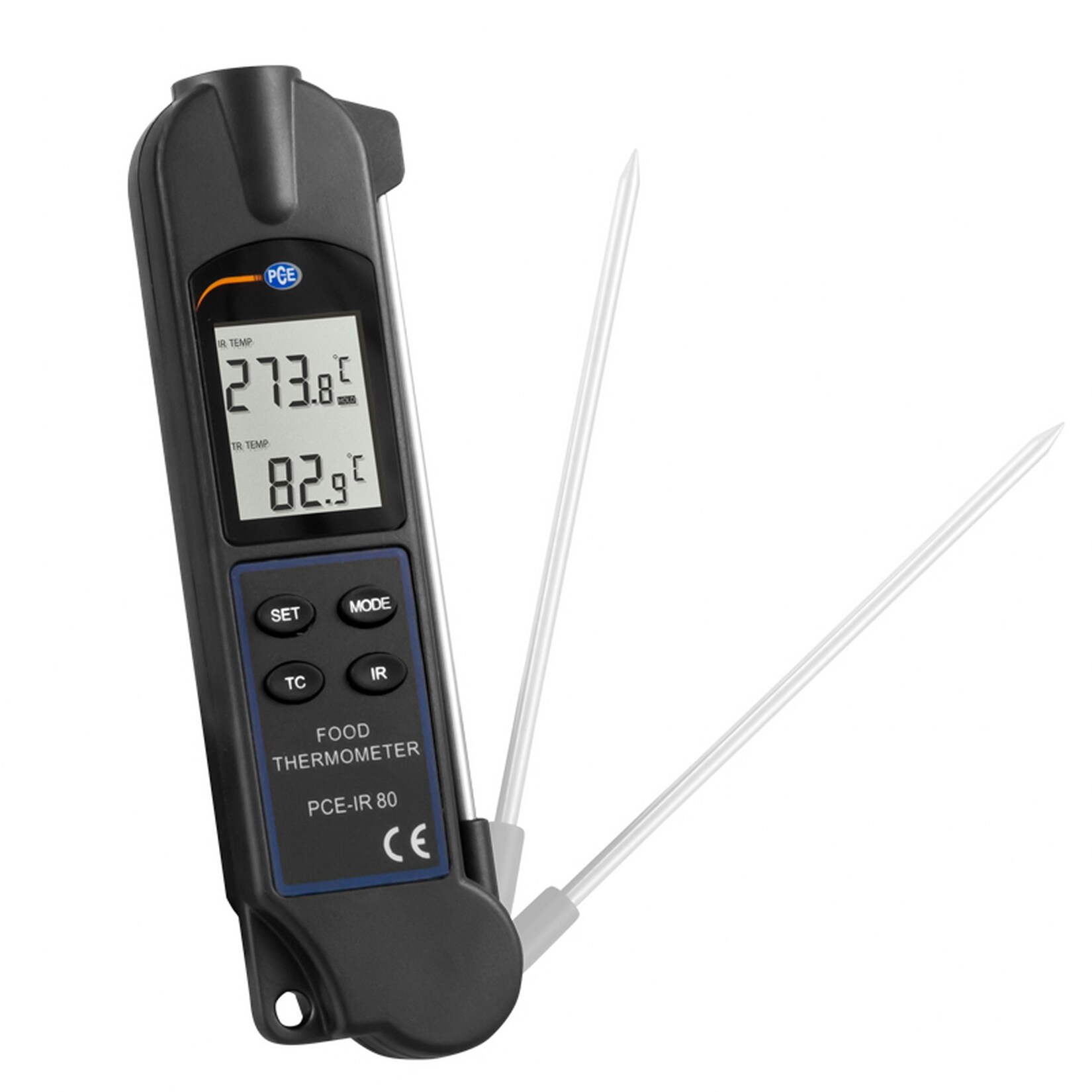 PCE Infrarotthermometer PCE-IR 80 Einstechthermometer Lebensmittelthermometer  zwei Messarten bis 330°C | 04250348719256