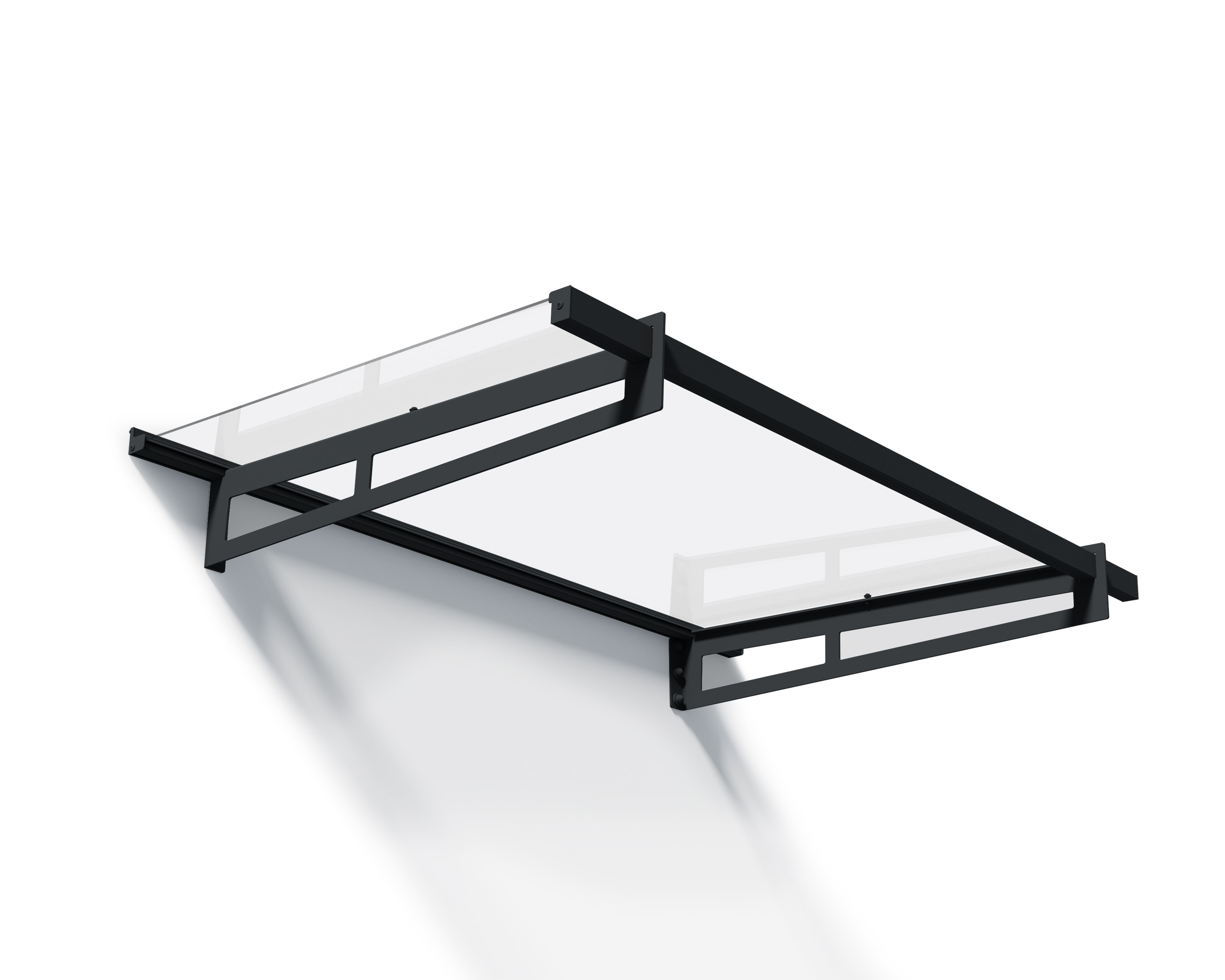 Palram Canopia Bremen Vordach, anthrazit, klar 150 x93,5 x 19 in cm (LxBxH) - Bild 1