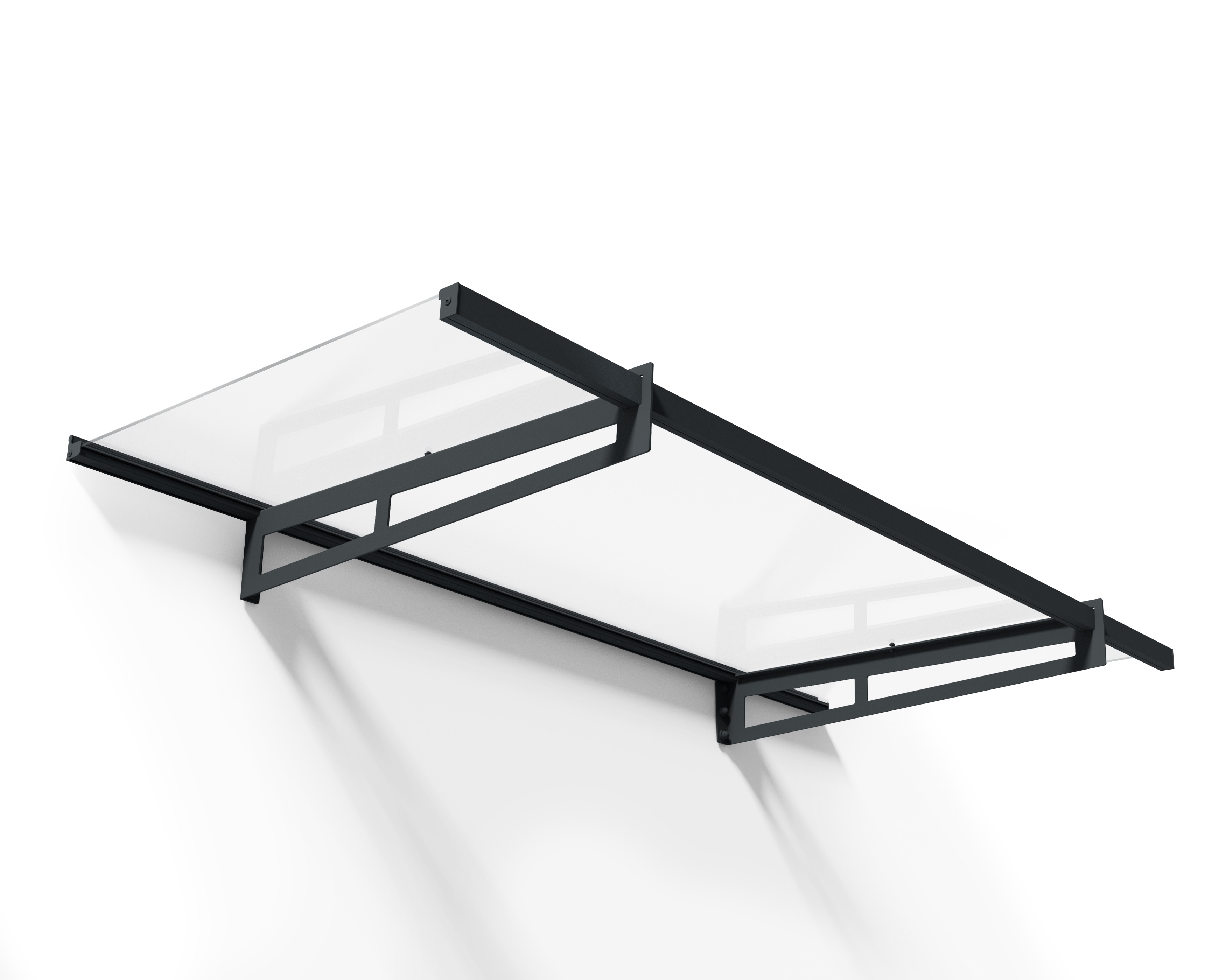 Palram Canopia Bremen Vordach, anthrazit, klar 205 x93,5 x 19 in cm (LxBxH) - Bild 1