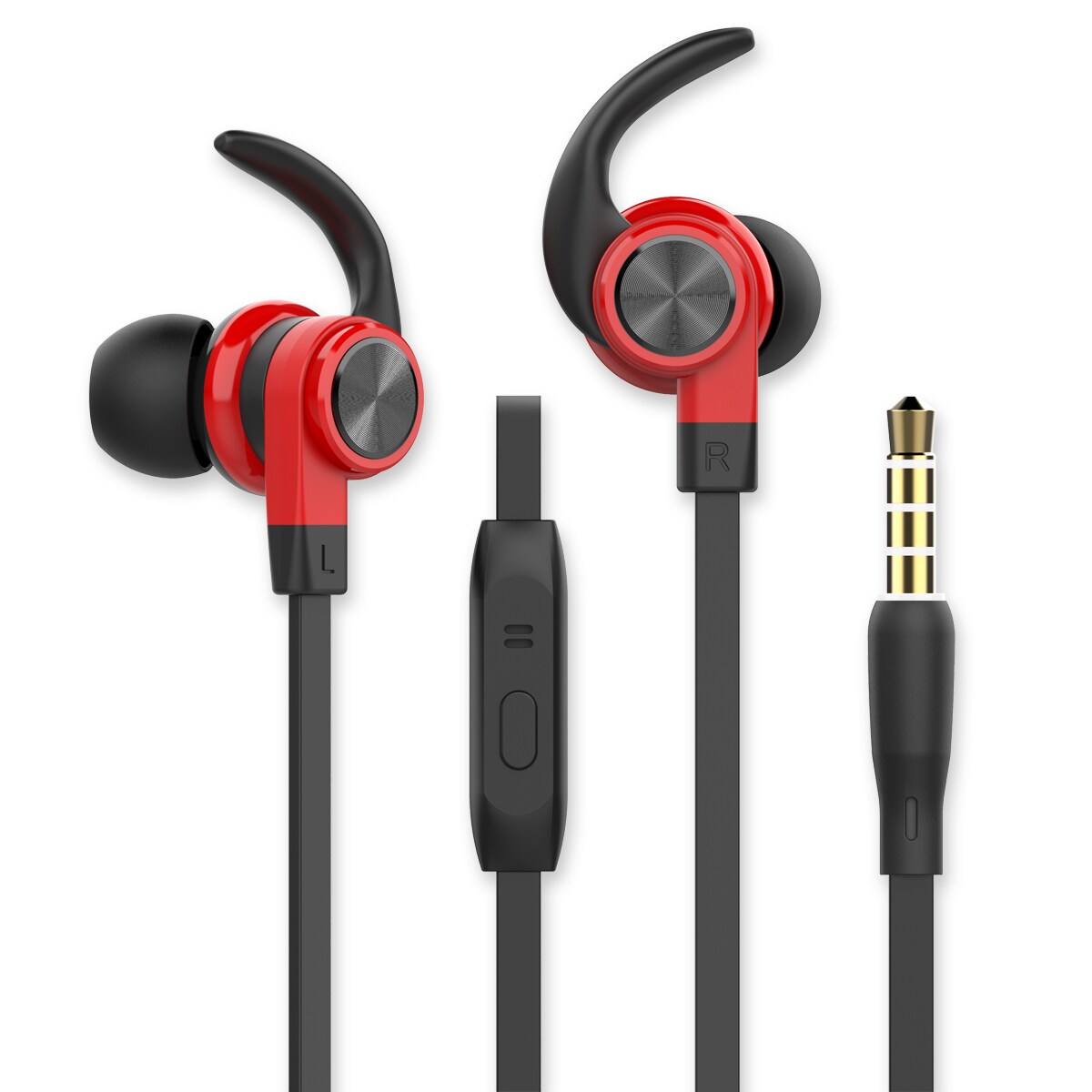 Fontastic in-ear Headset "Spry" schwarz/rot - Bild 1