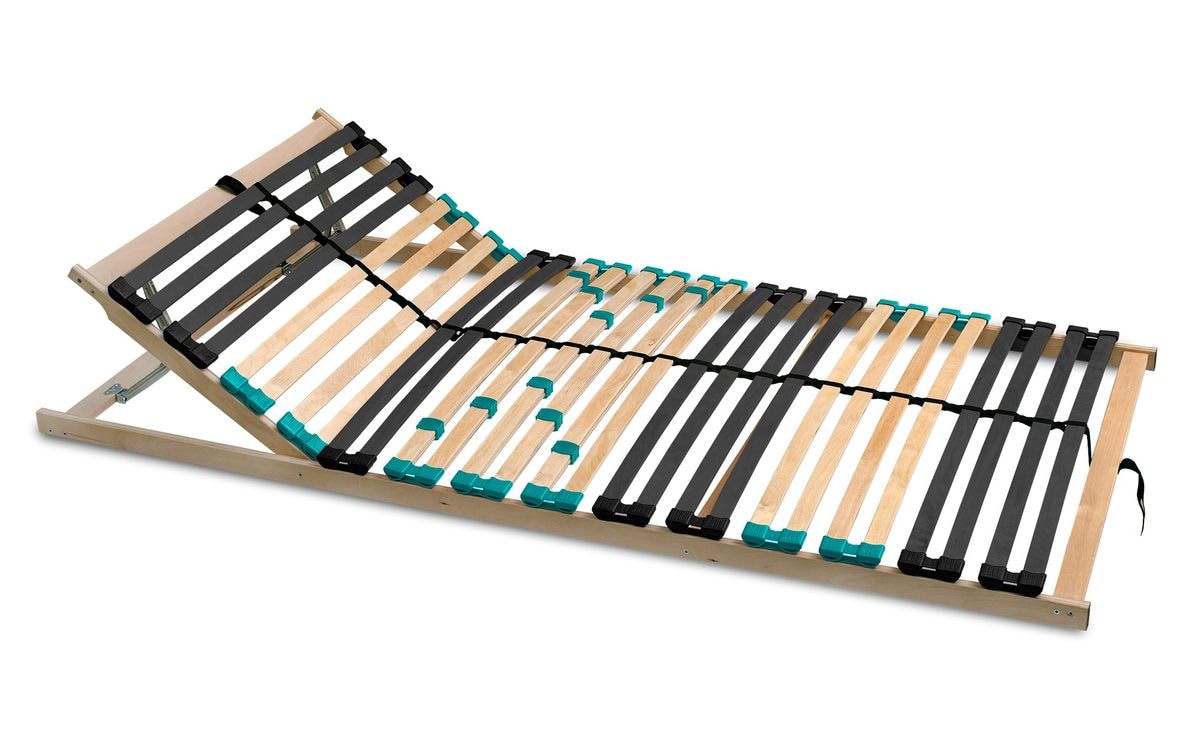 Coemo 7-Zonen Lattenrost DR&Ouml;MSON 28 Federleisten Kopfteil verstellbar 100 x 200 cm - Bild 1