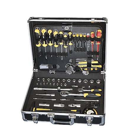 TECH-CRAFT® Werkzeugkoffer 130 tlg. Heimwerker-Set Werkzeugtasche Werkstattkoffer - Bild 1