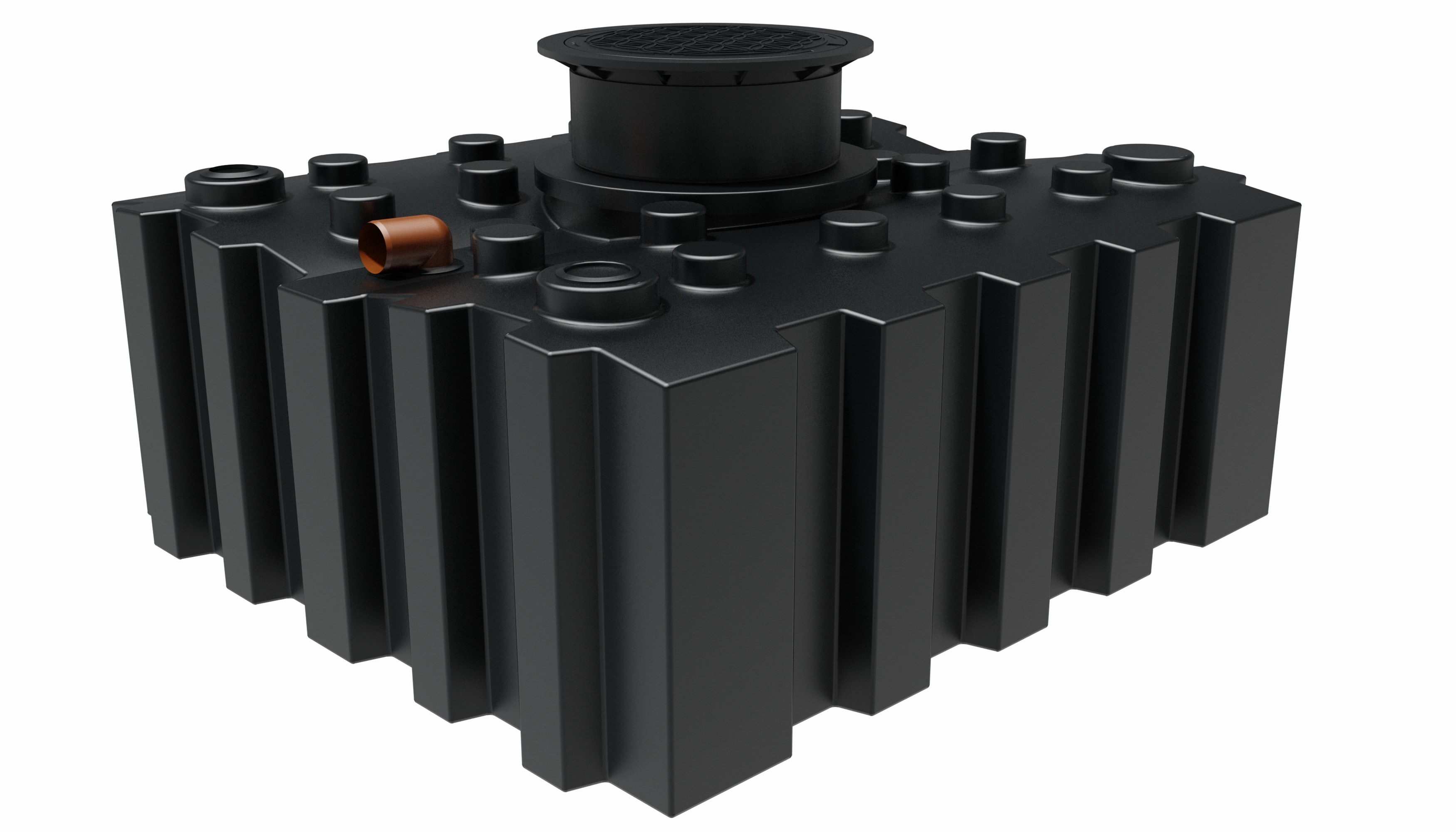 GreenLife Regenwasser-Flachtank 3.000 l mit Ausgleichsdom und begehbarer Abdeckung - Bild 1