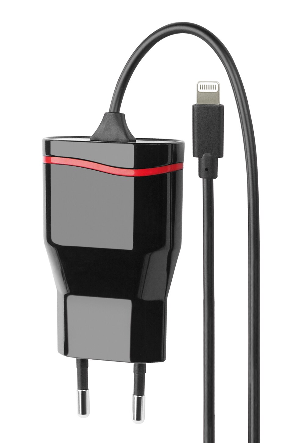 Fontastic Netzteil f&uuml;r Apple 5V /1A Schwarz / Rot - Bild 1