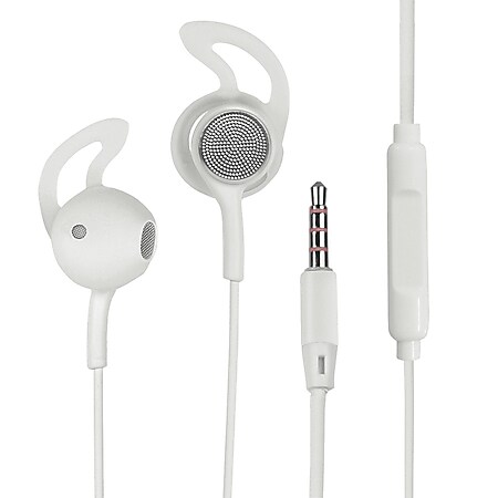 Fontastic In-Ear Headset L180 mit Extra Langem Kabel, weiß - Bild 1