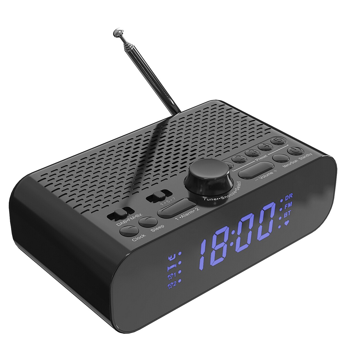 Fontastic DAB+/FM Radiowecker und Drahtloser Lautsprecher sw | 04024559262159