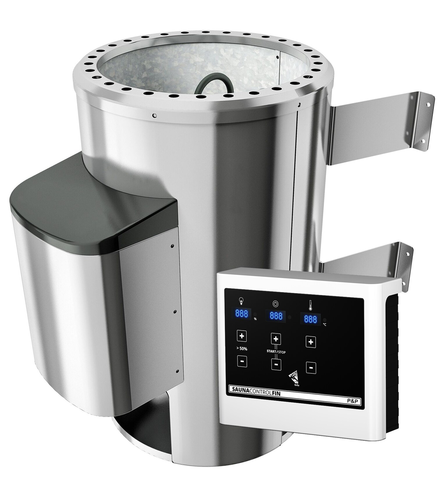 Karibu Saunaofen 3,6 kW PnP SET mit Steinen und Strg. Easy | 04010090171517