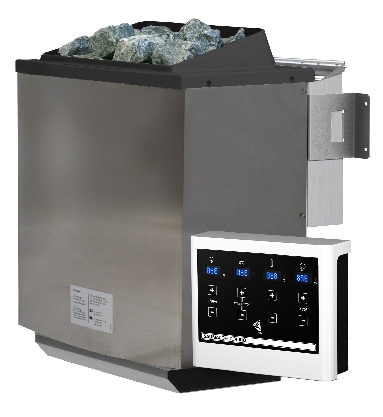 Karibu Saunaofen 9KW Bio SET mit Steinen und Steuergerät Bio-Easy | 04010090806389