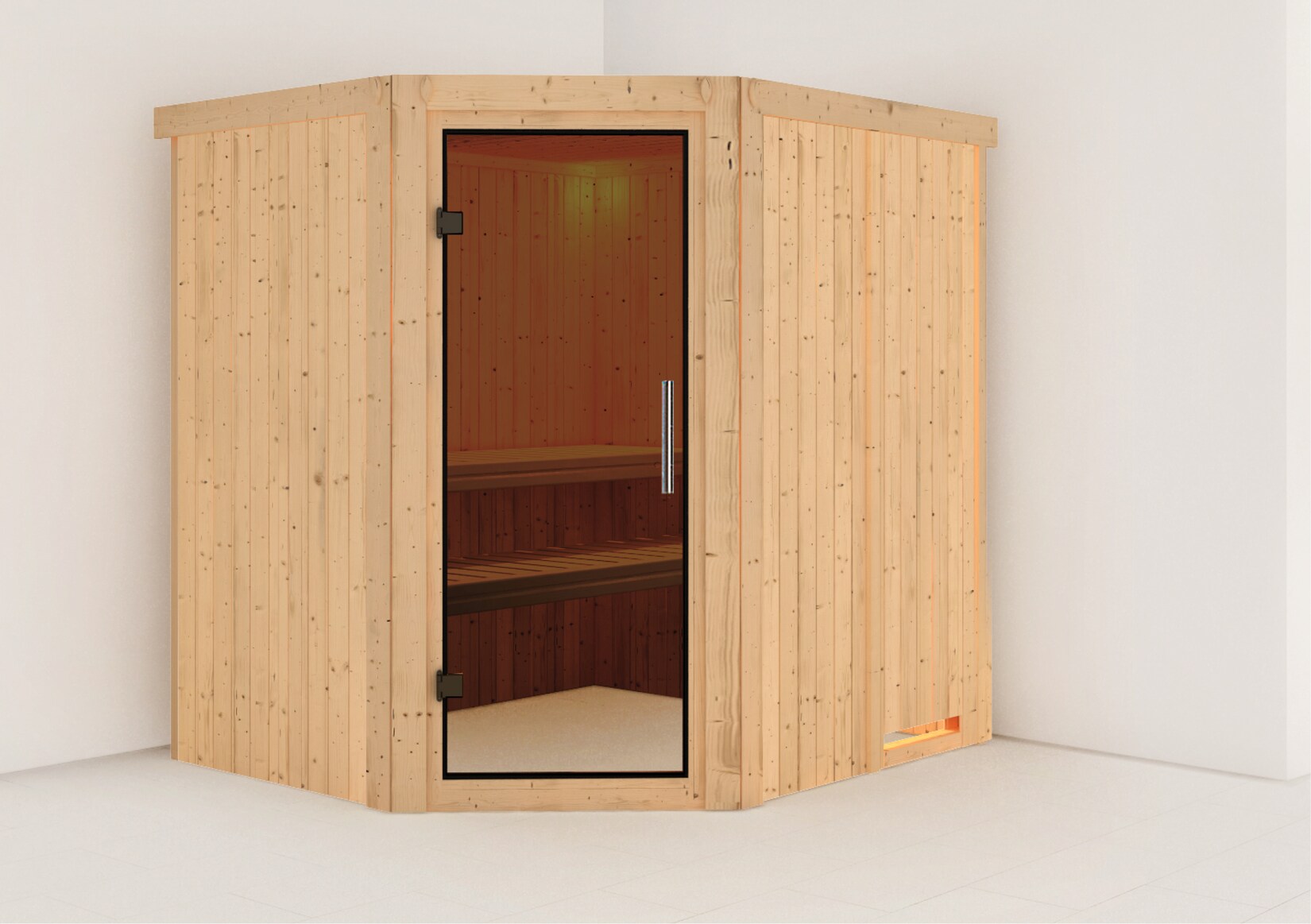Karibu Sauna "Mitchell" SET naturbelassen ohne Ofen