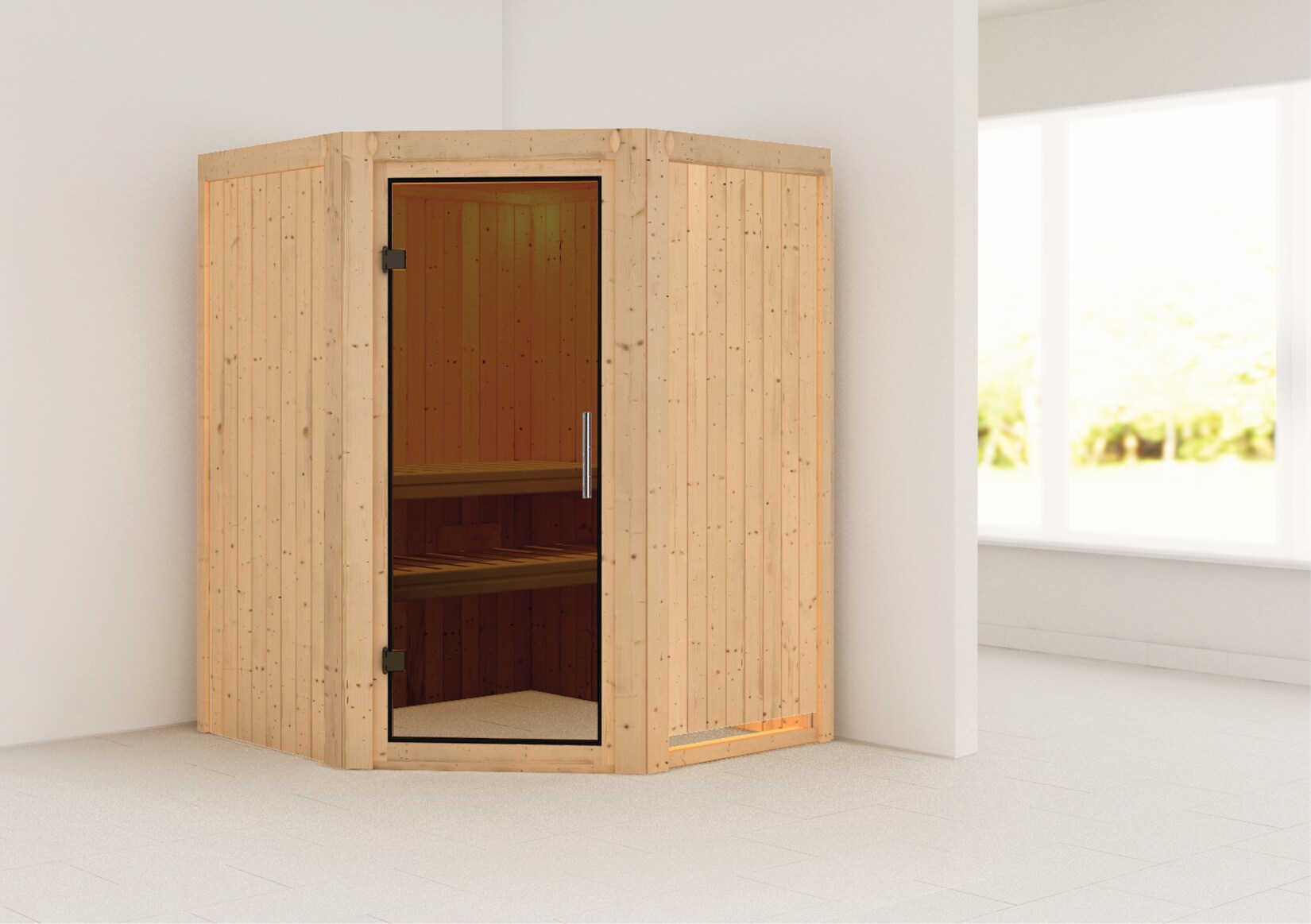 Karibu Sauna "Angel" SET naturbelassen ohne Ofen